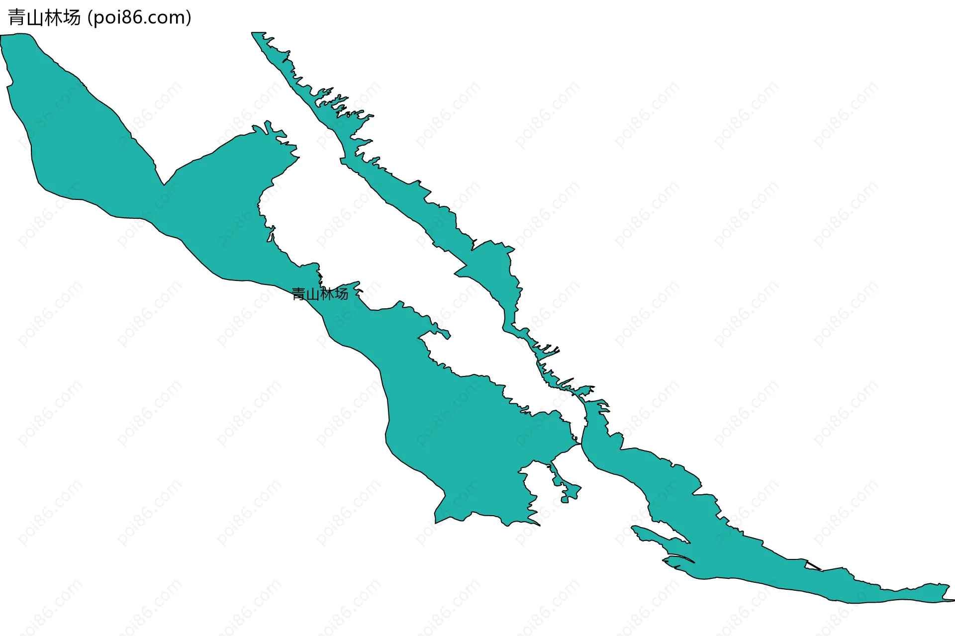青山林场边界地图