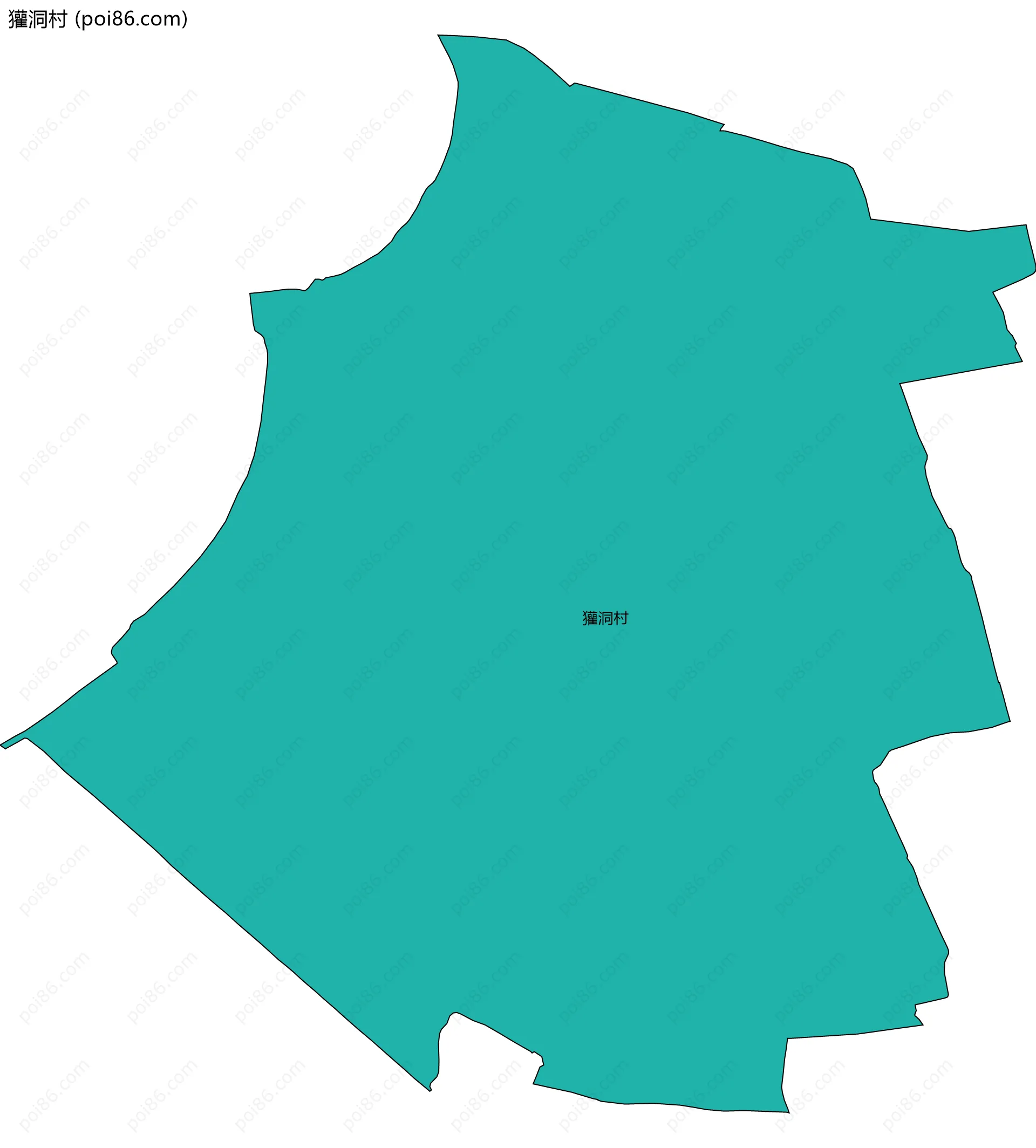 獾洞村边界地图