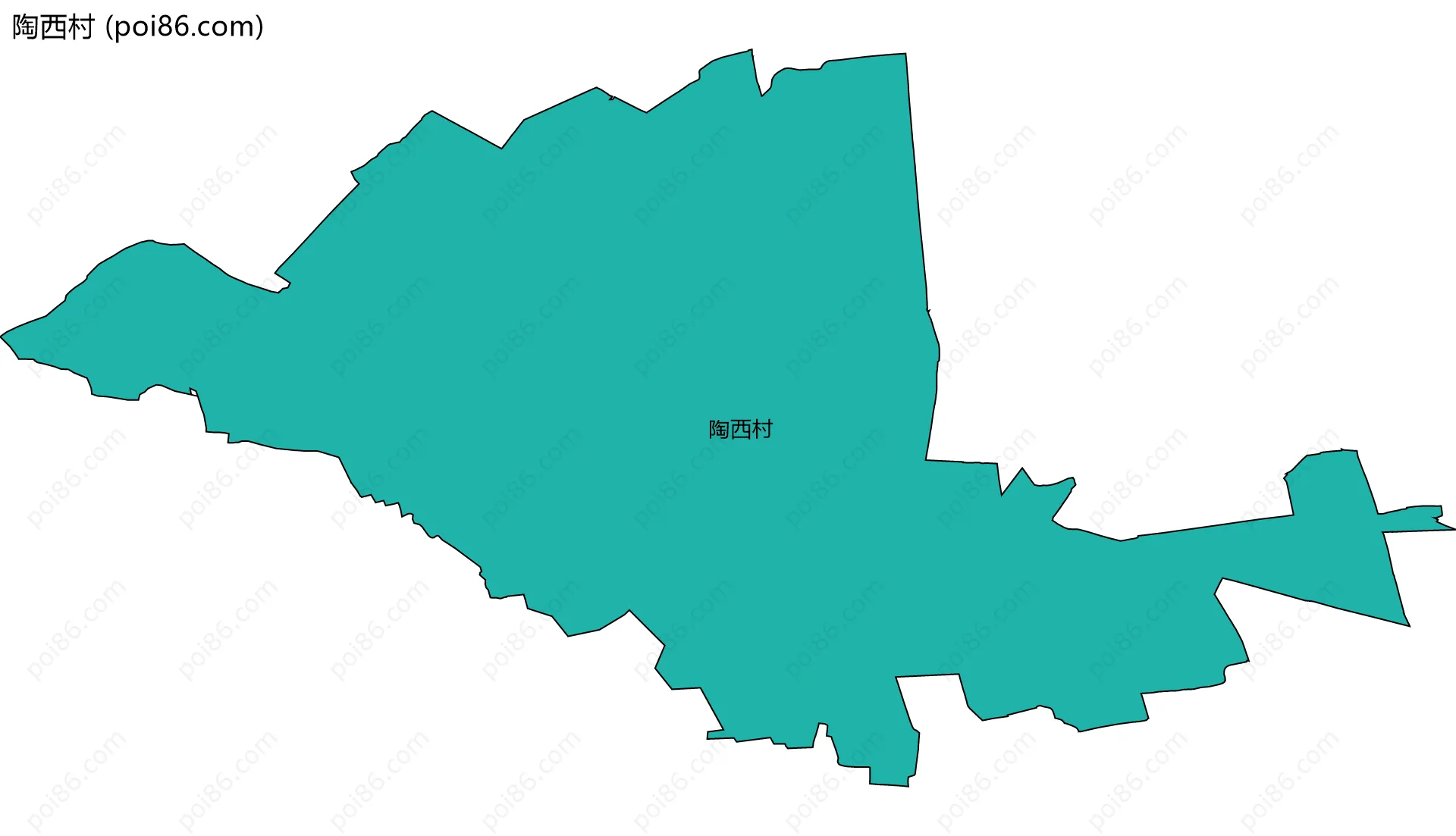 陶西村边界地图