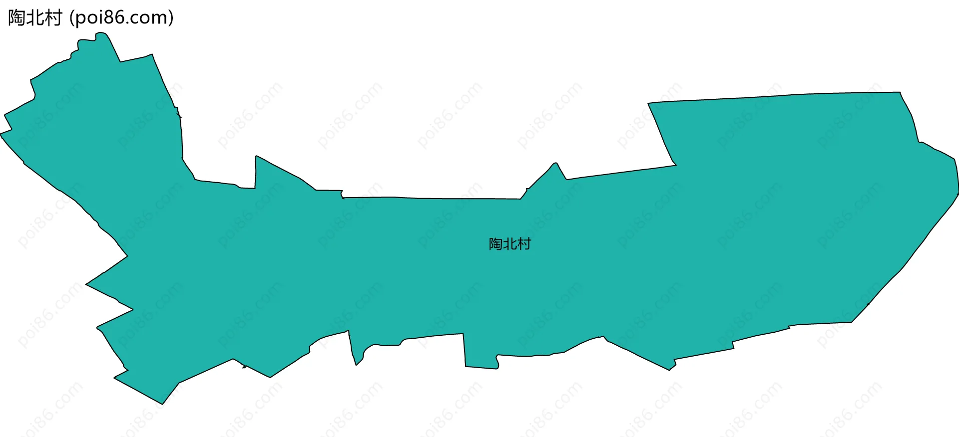 陶北村边界地图