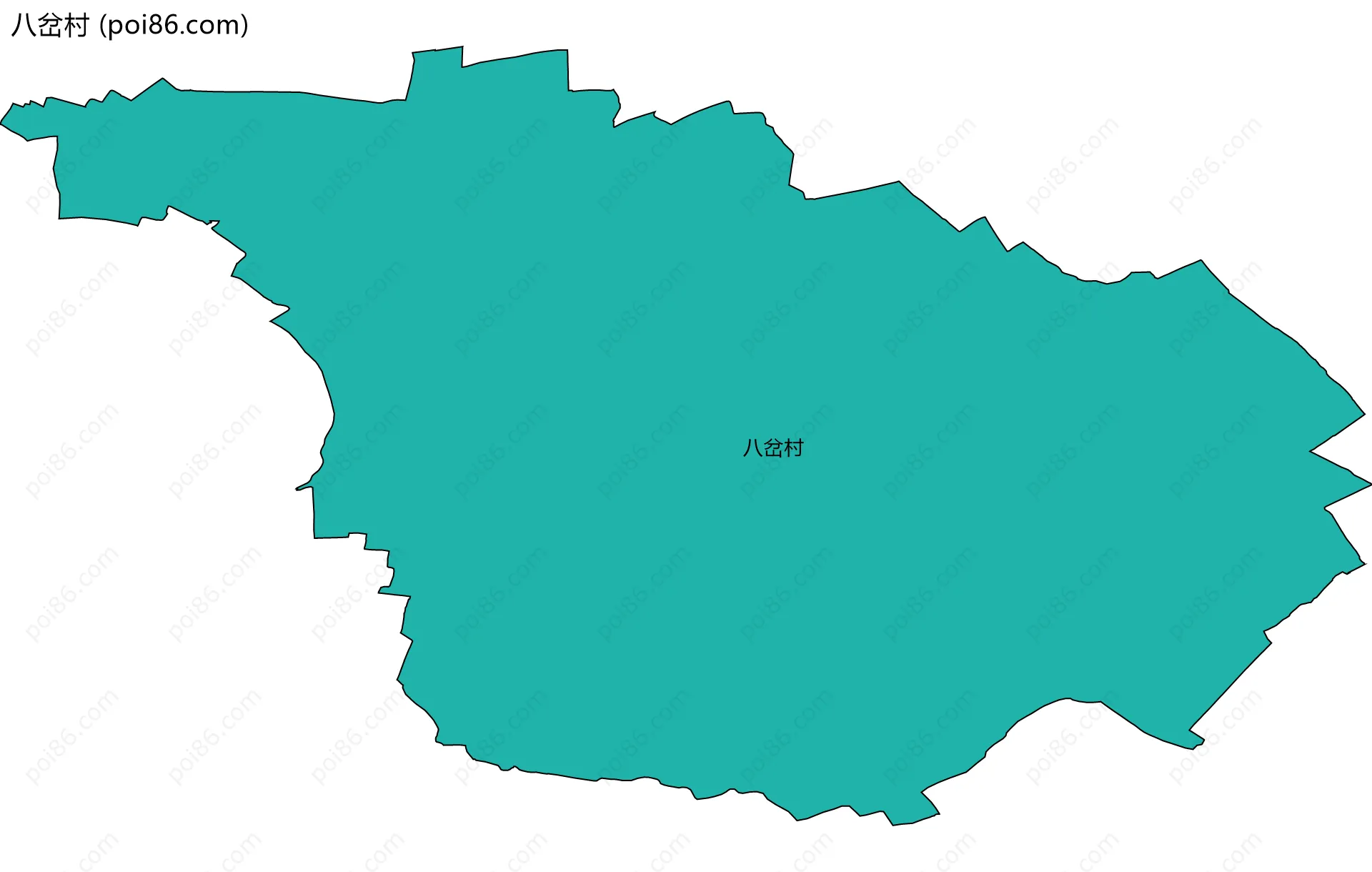 八岔村边界地图