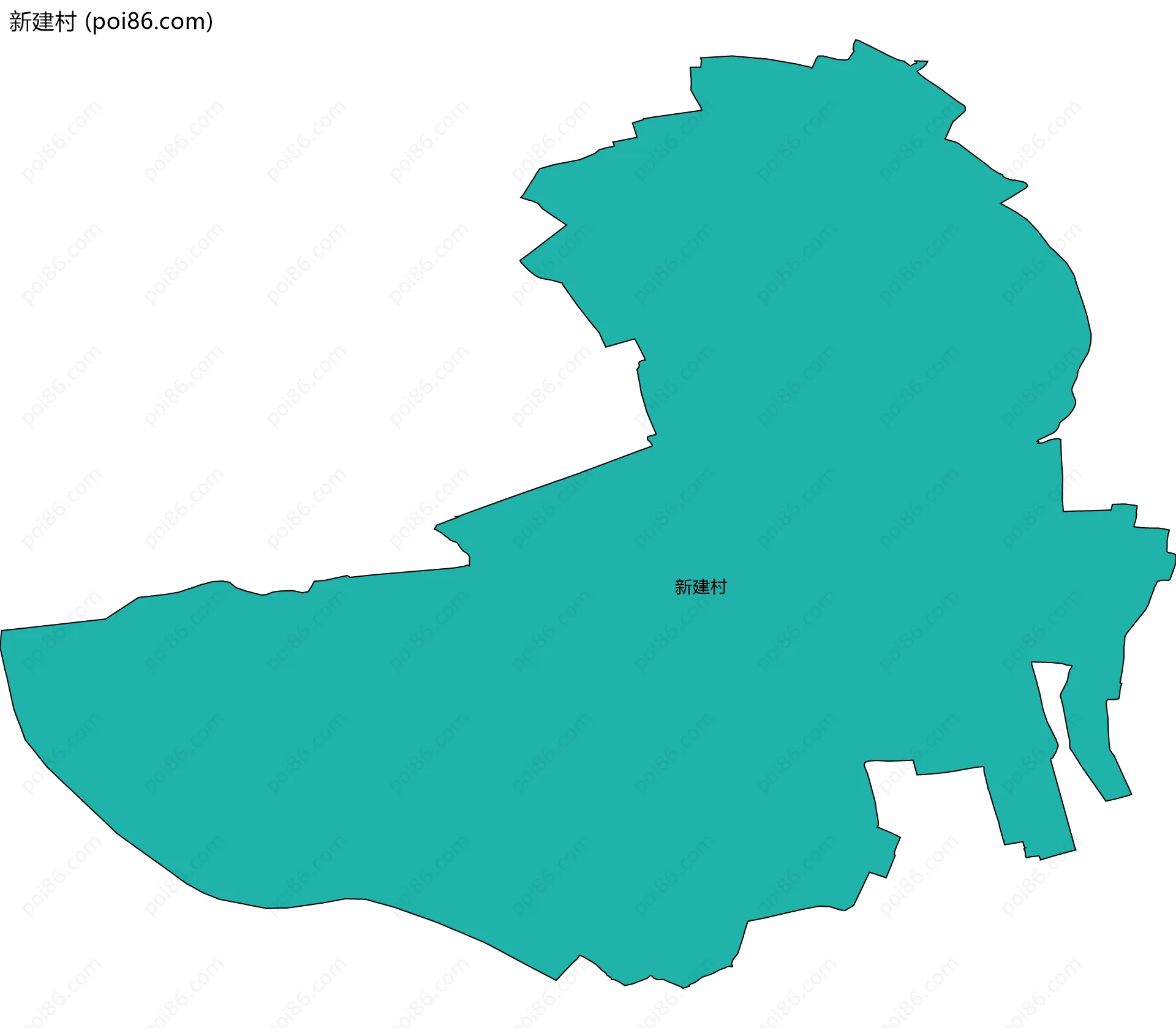 新建村边界地图