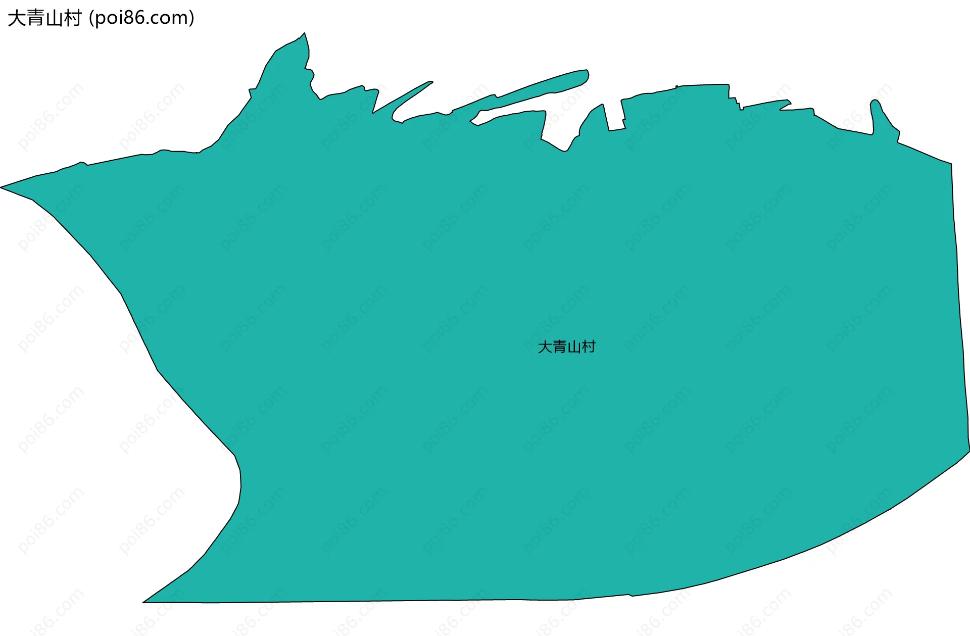 大青山村边界地图