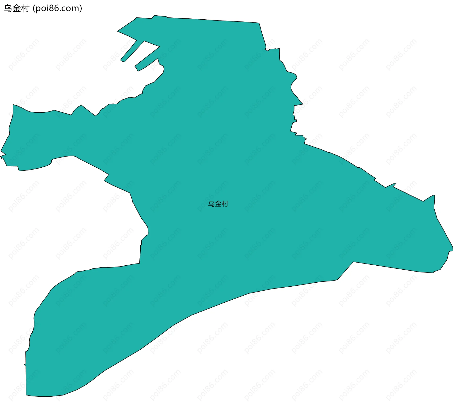 乌金村边界地图