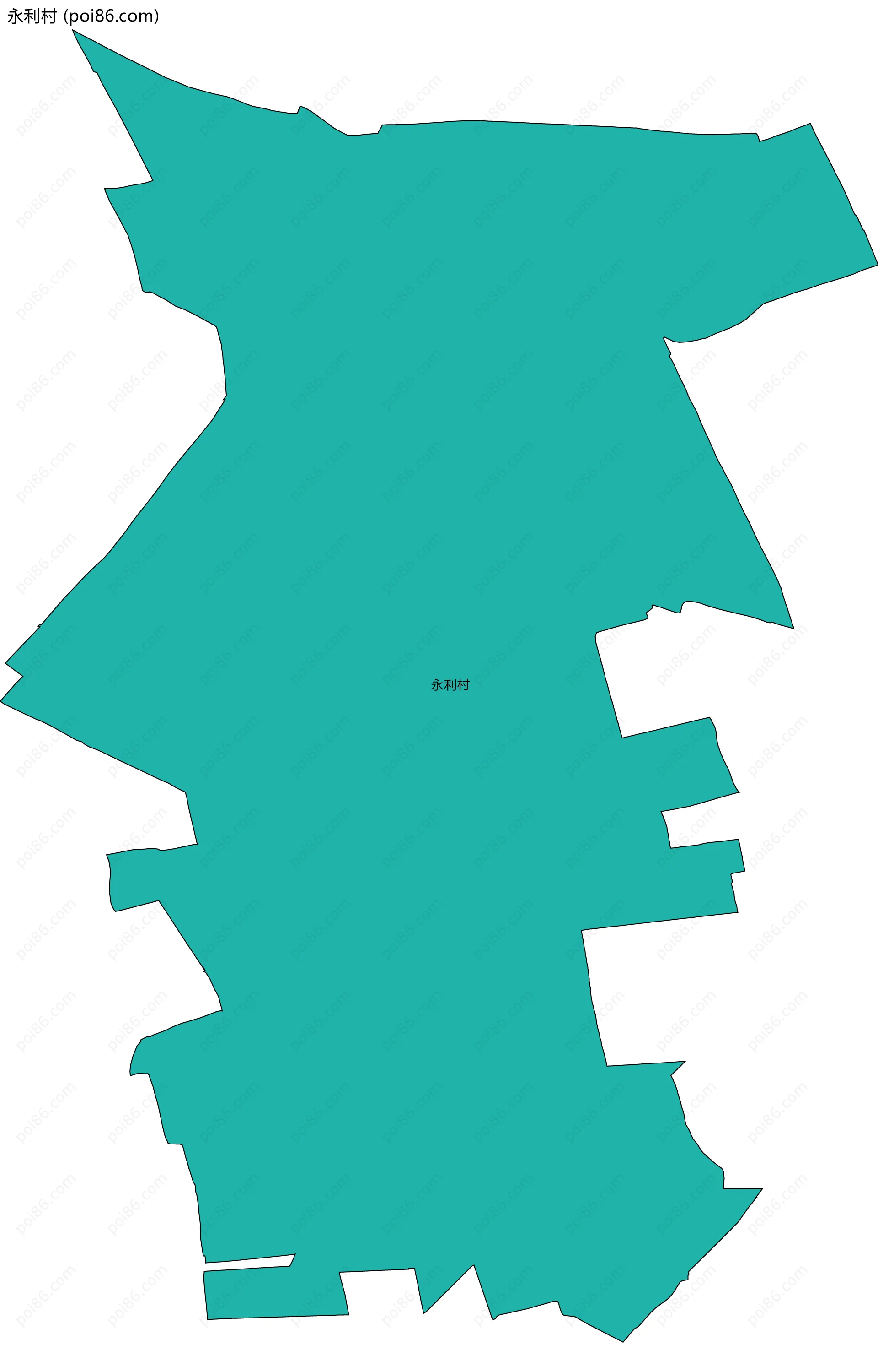 永利村边界地图