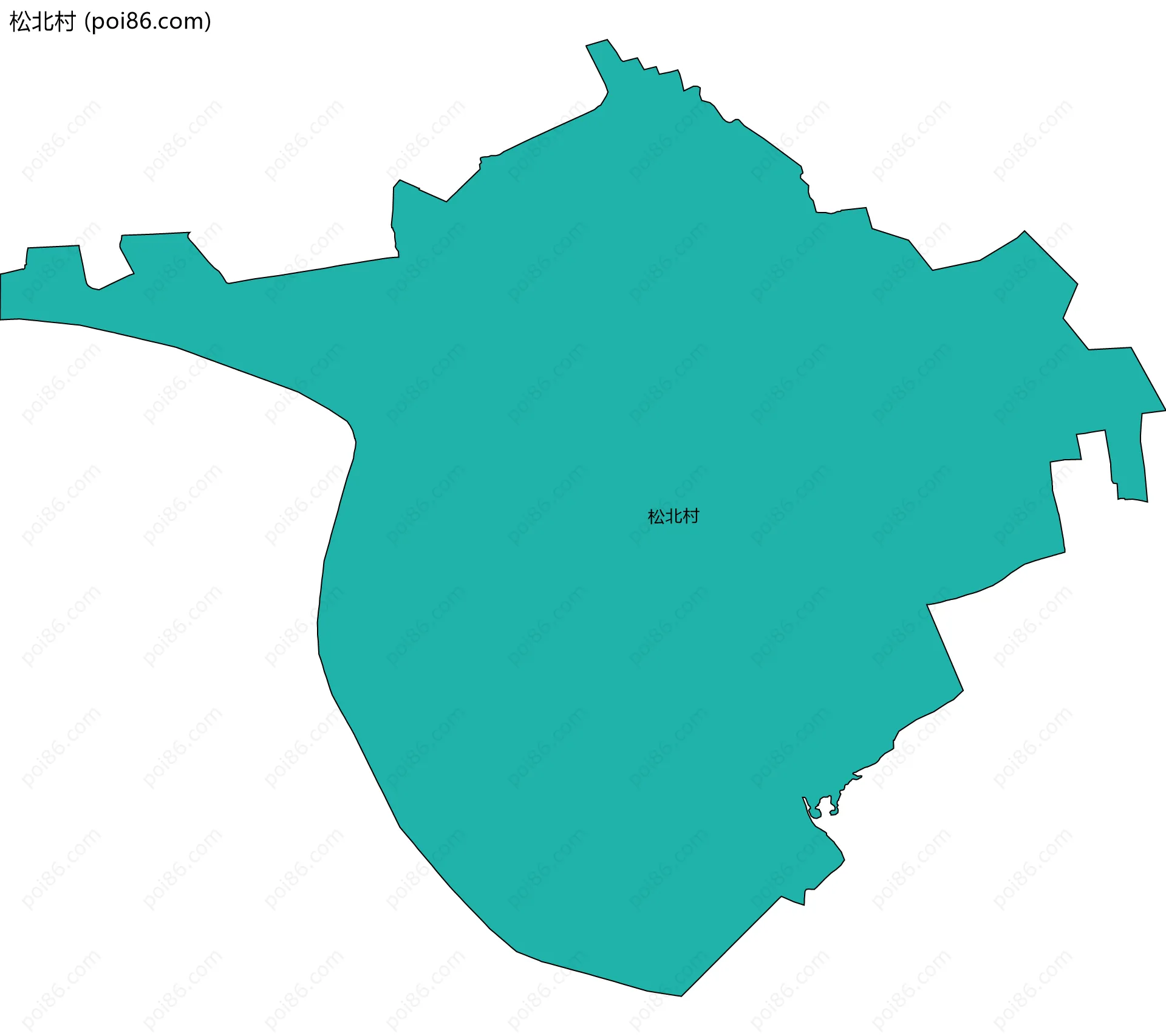 松北村边界地图