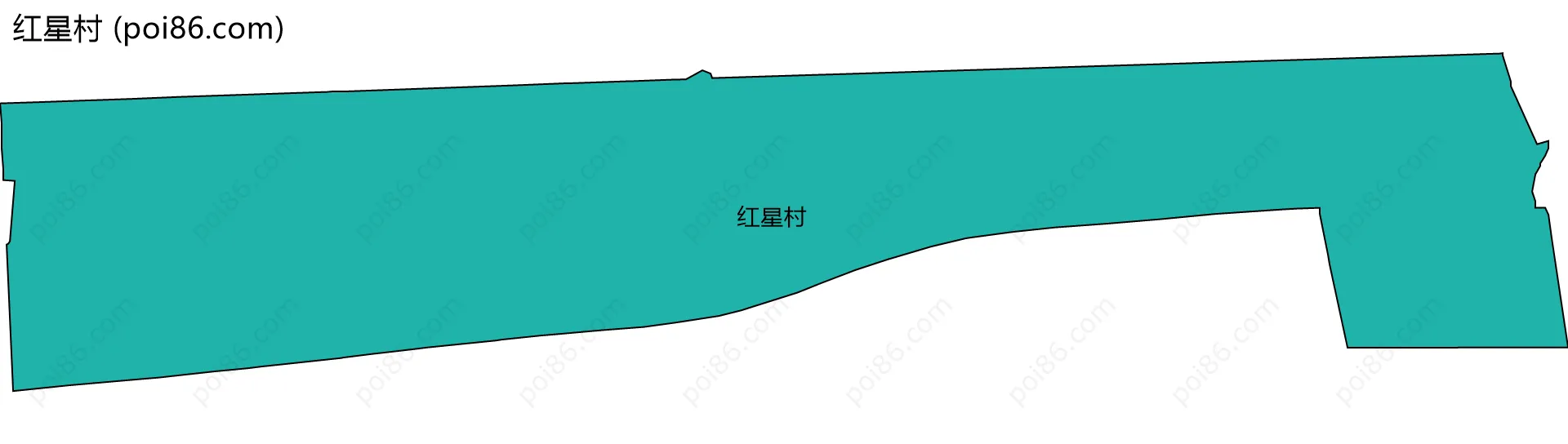 红星村边界地图