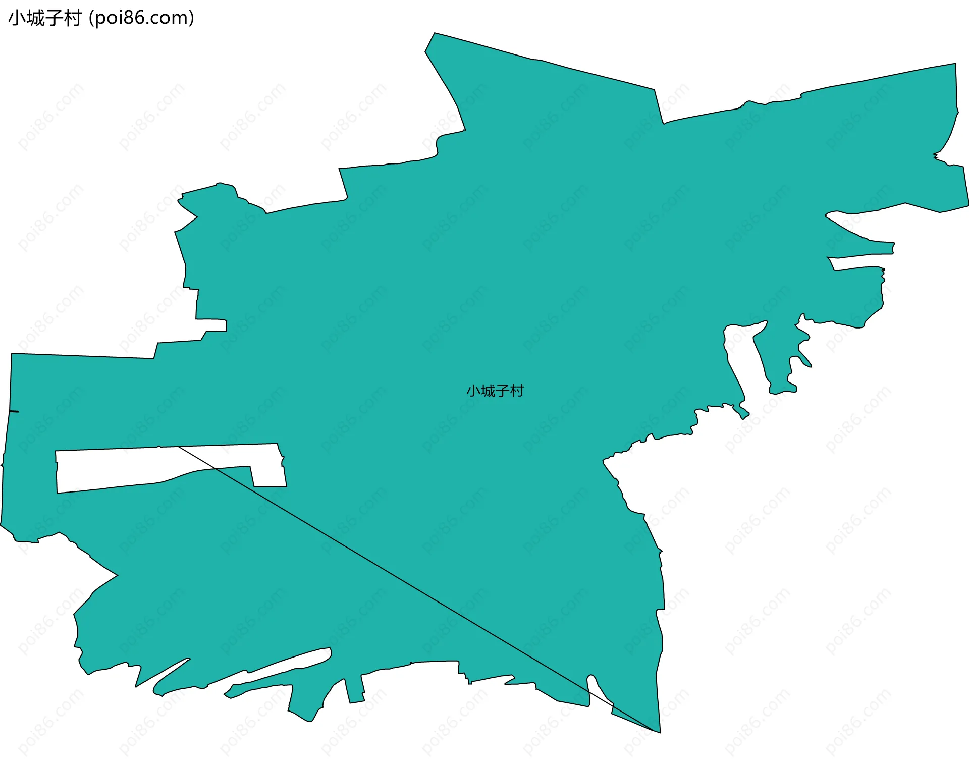 小城子村边界地图