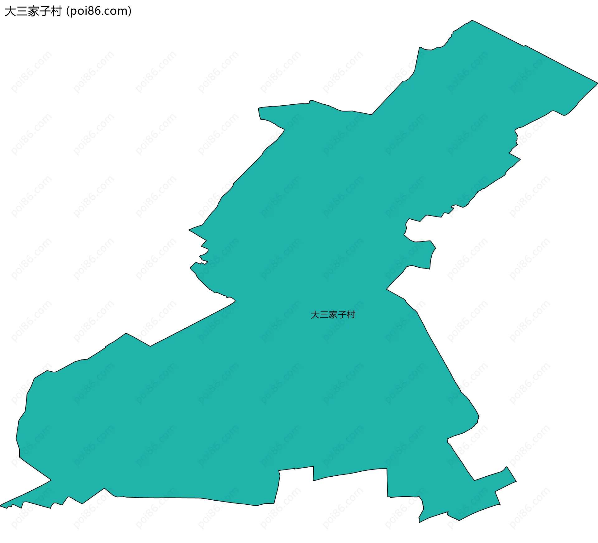 大三家子村边界地图