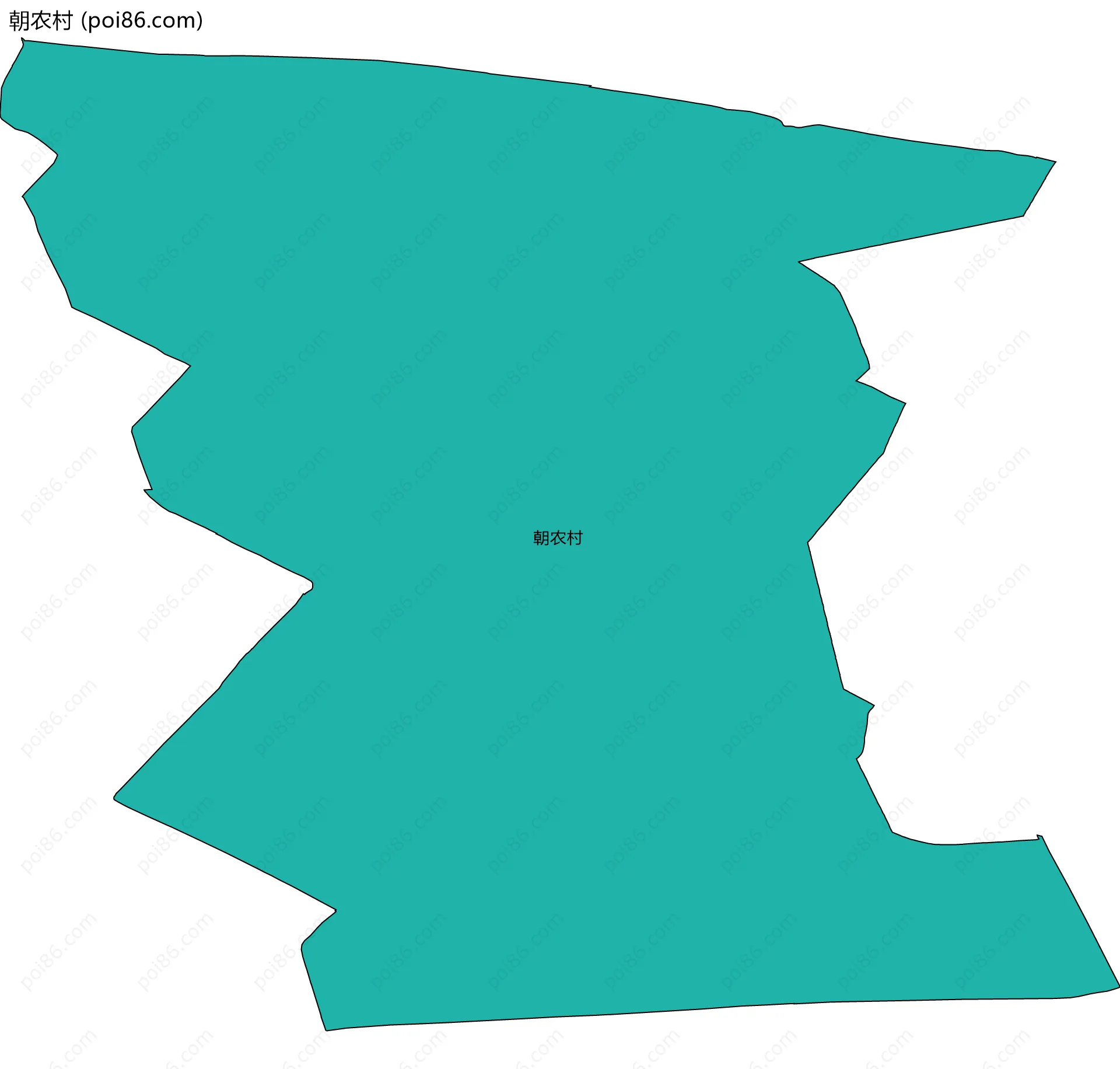 朝农村边界地图