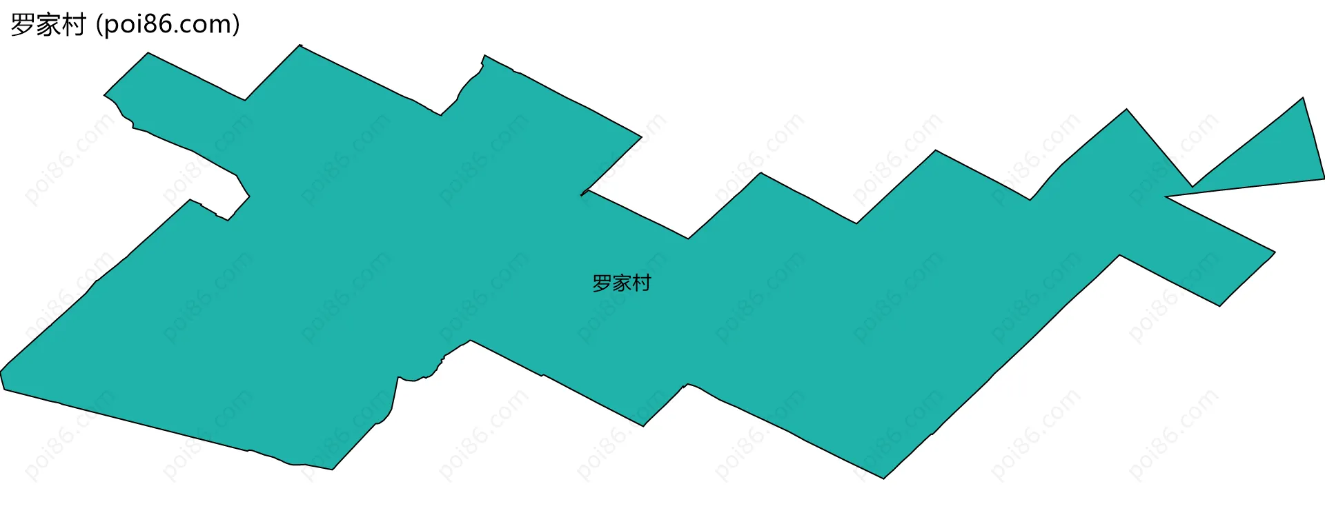 罗家村边界地图