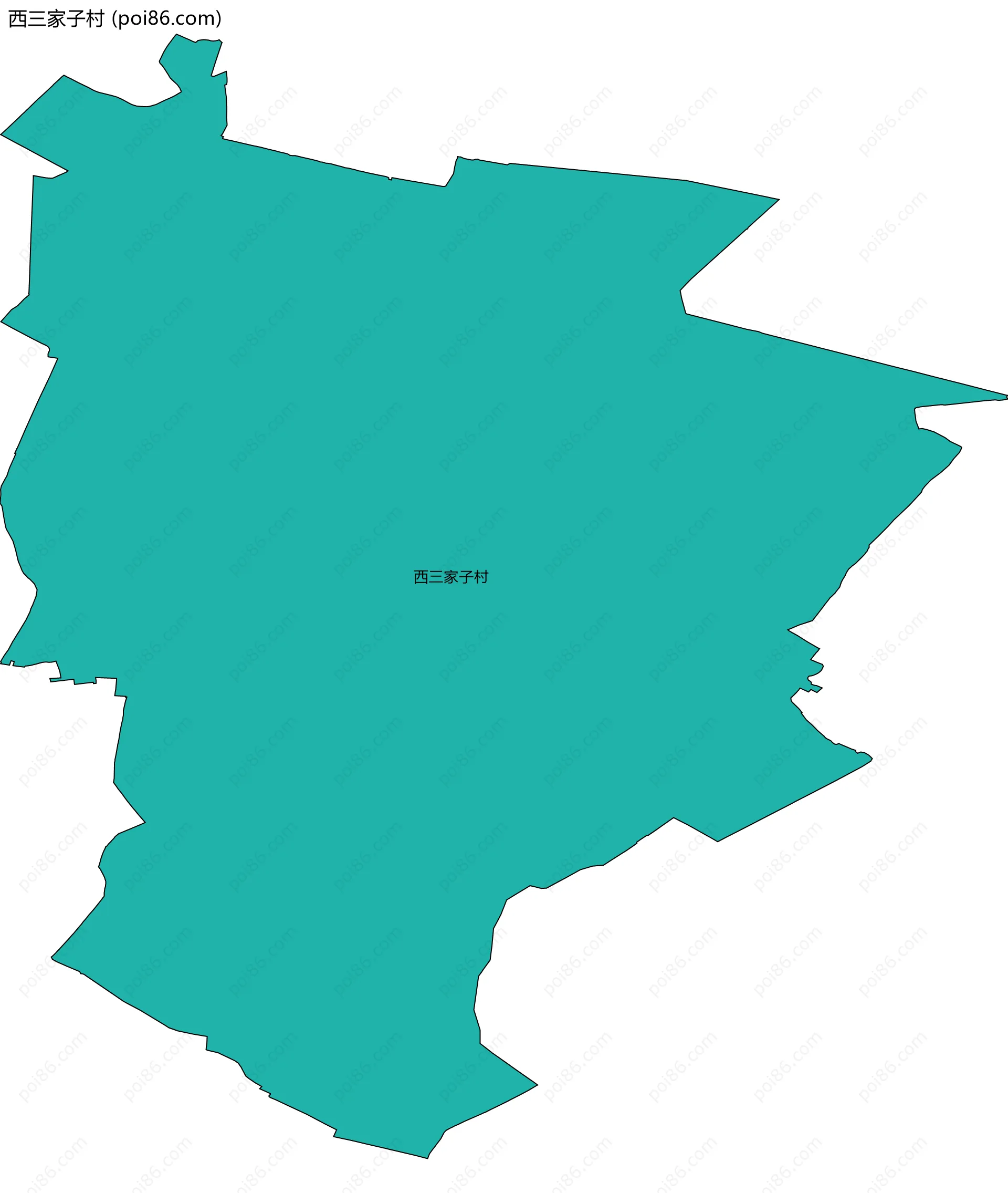 西三家子村边界地图