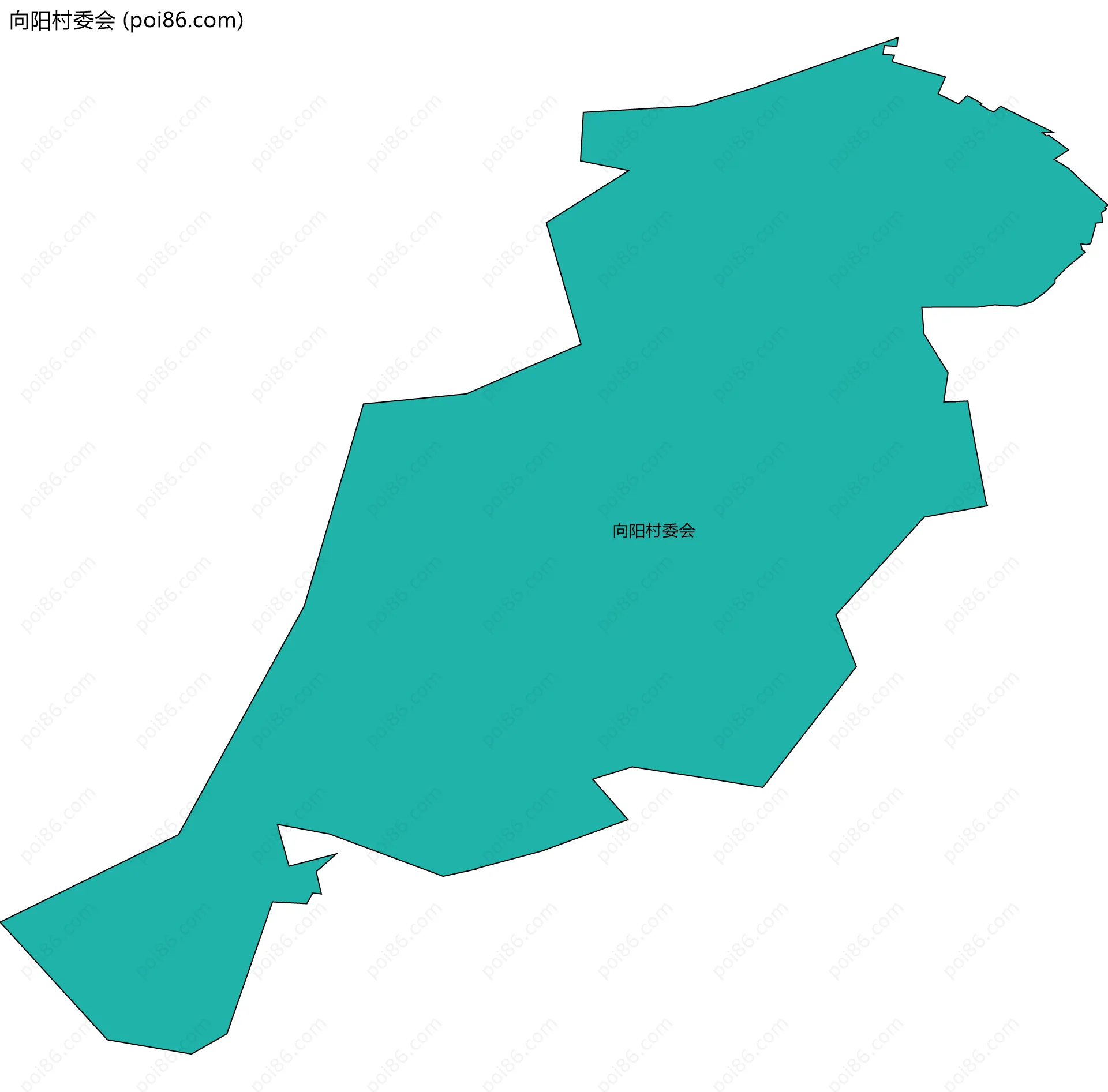 向阳村委会边界地图