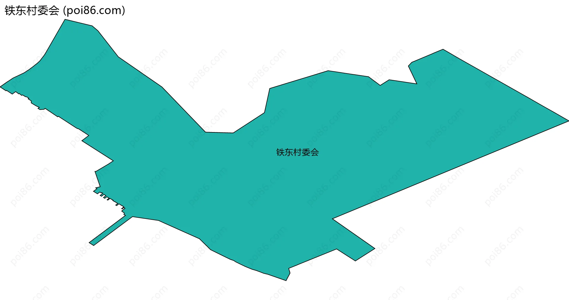 铁东村委会边界地图