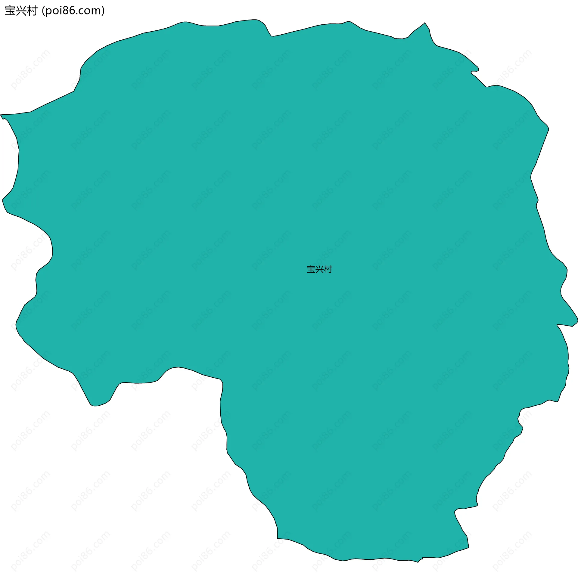 宝兴村边界地图