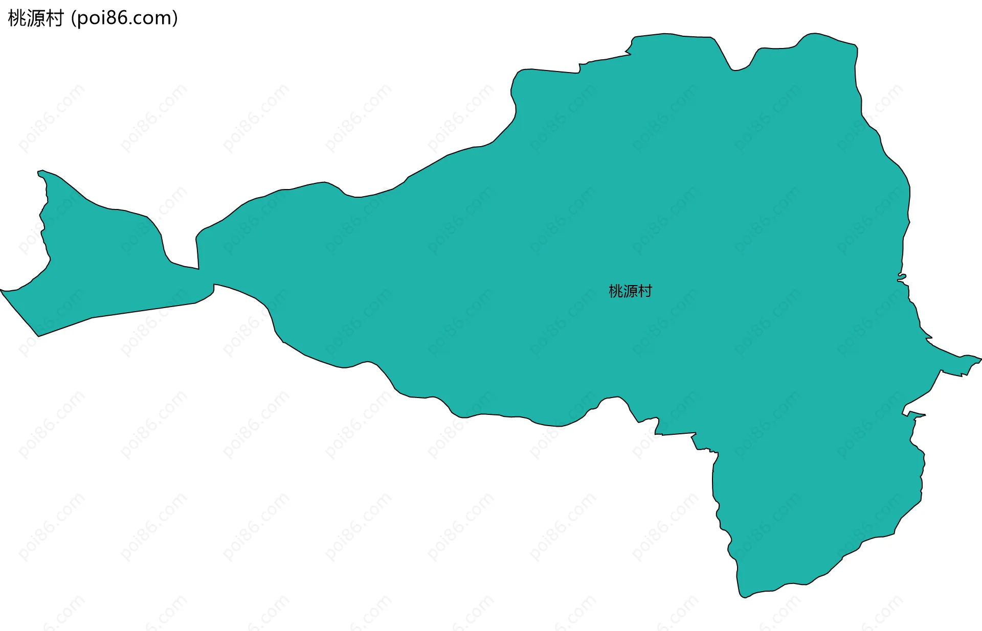 桃源村边界地图