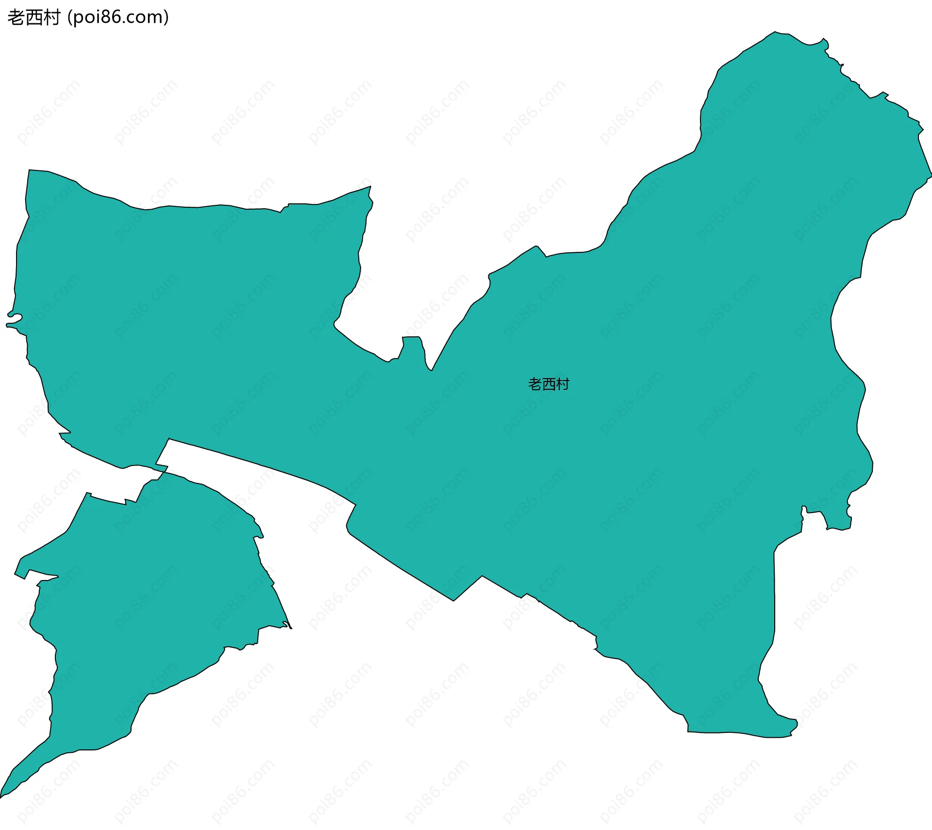 老西村边界地图