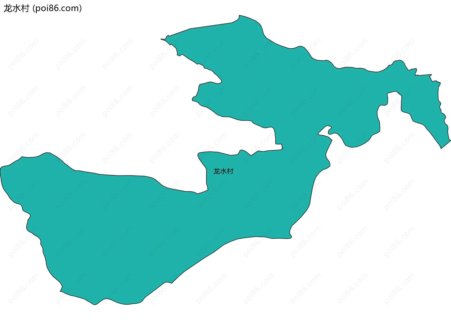龙水村边界地图