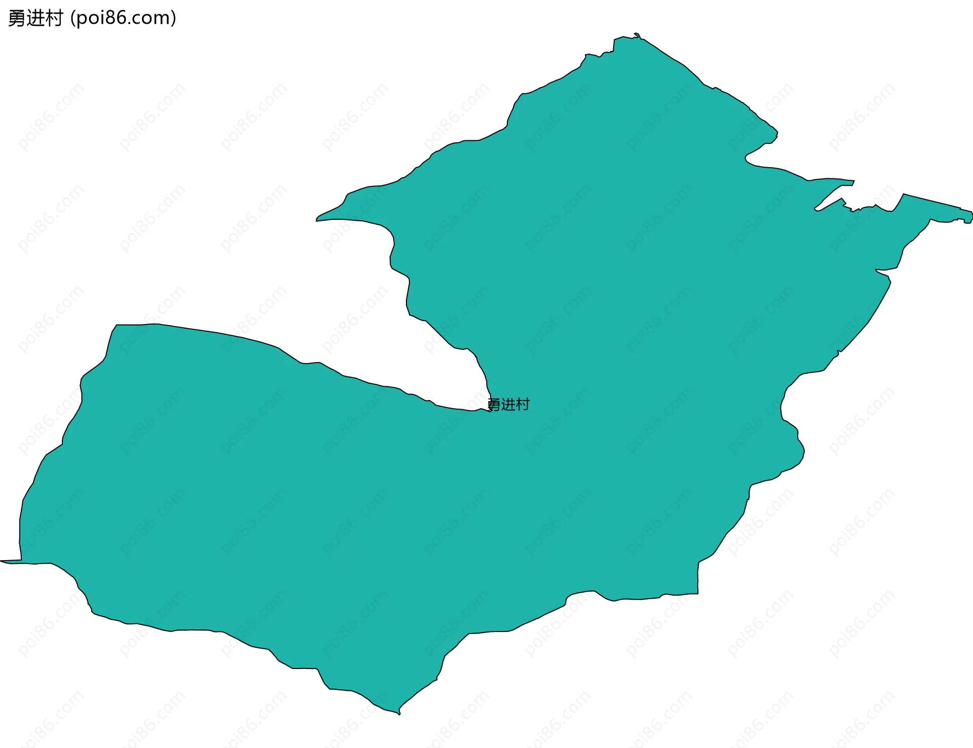 勇进村边界地图
