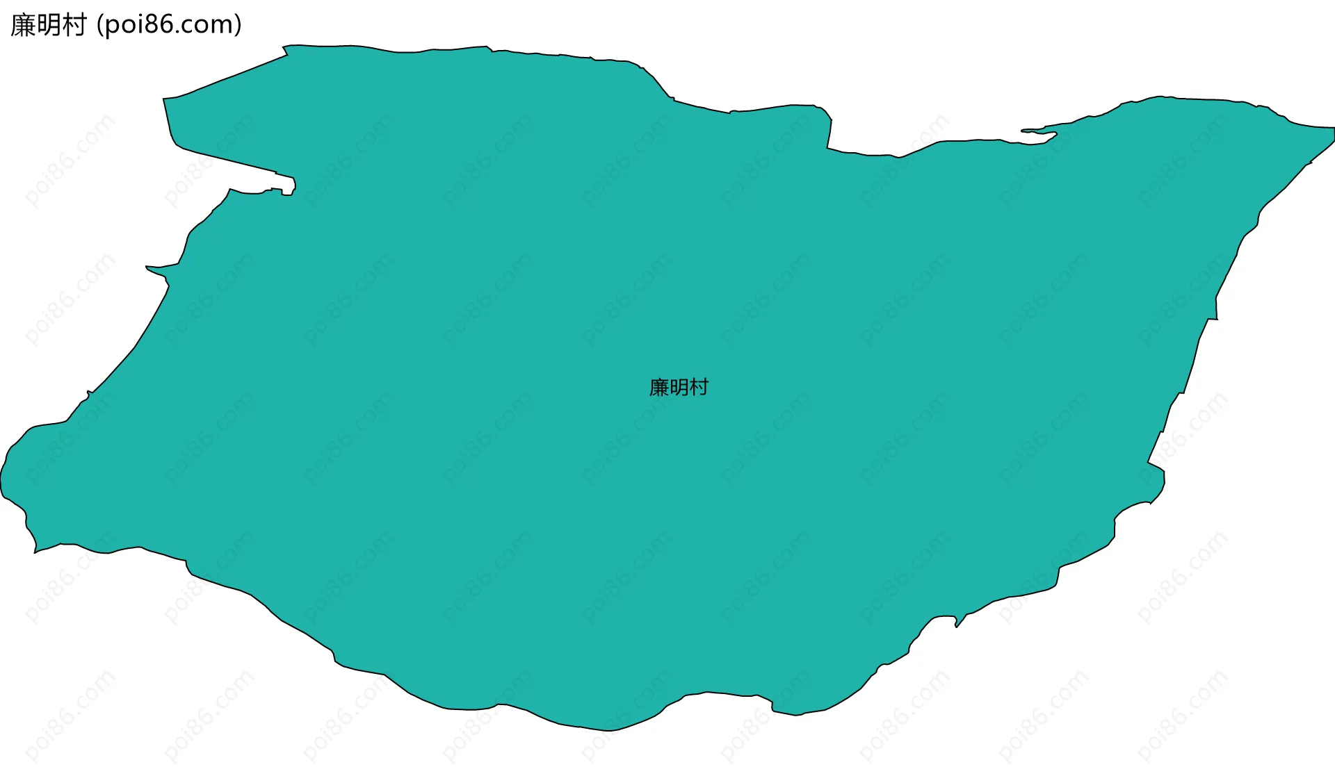 廉明村边界地图