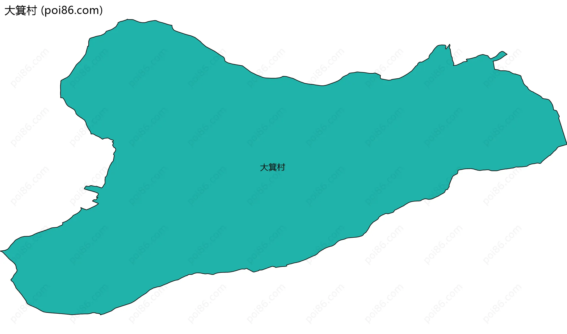 大箕村边界地图