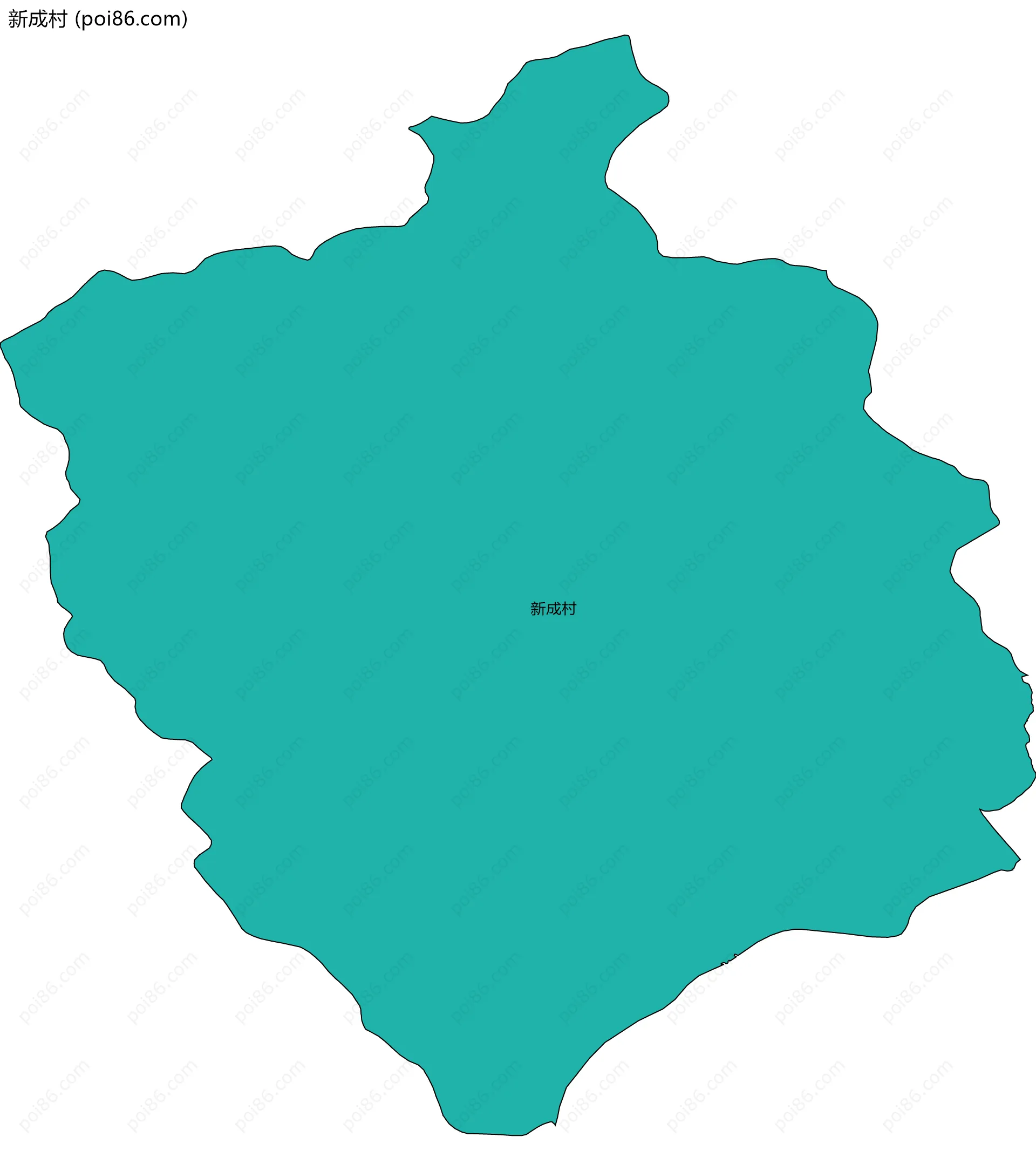 新成村边界地图