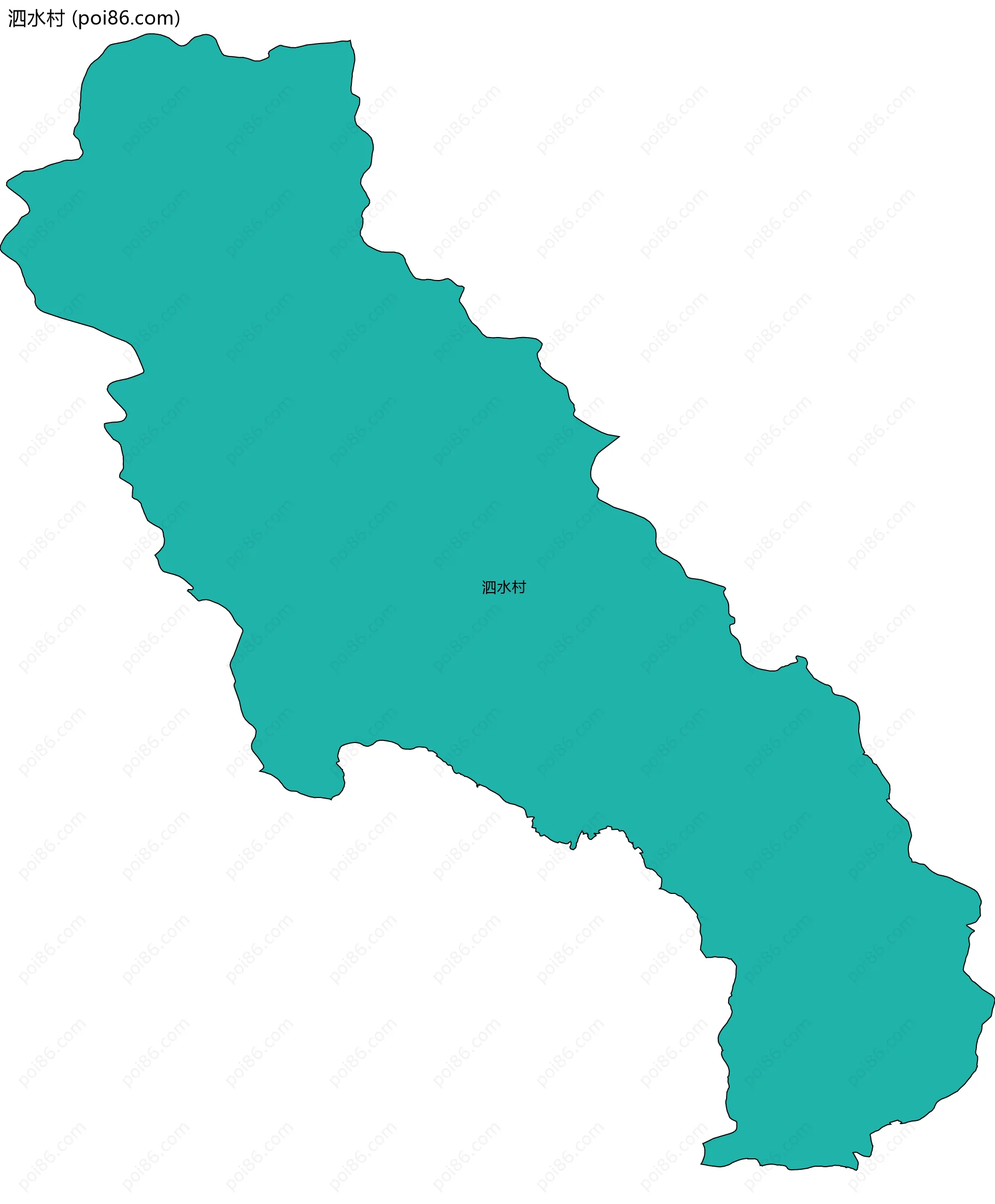 泗水村边界地图