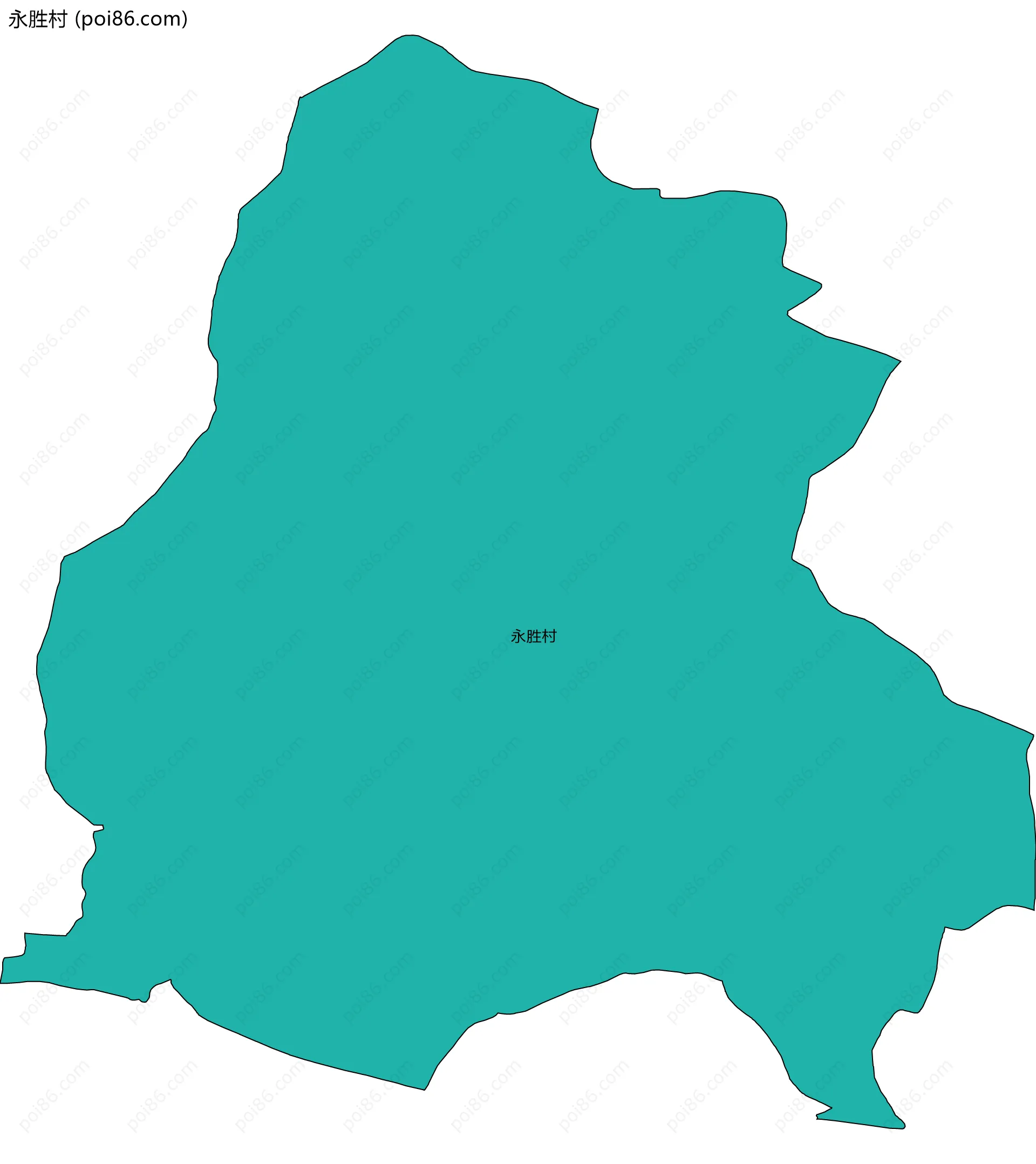 永胜村边界地图