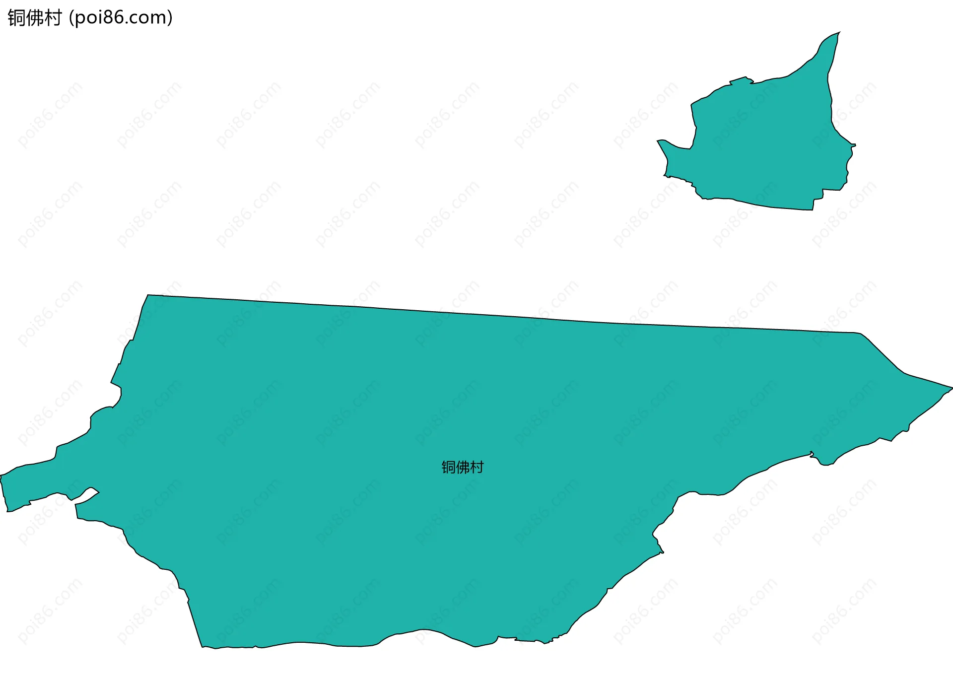 铜佛村边界地图