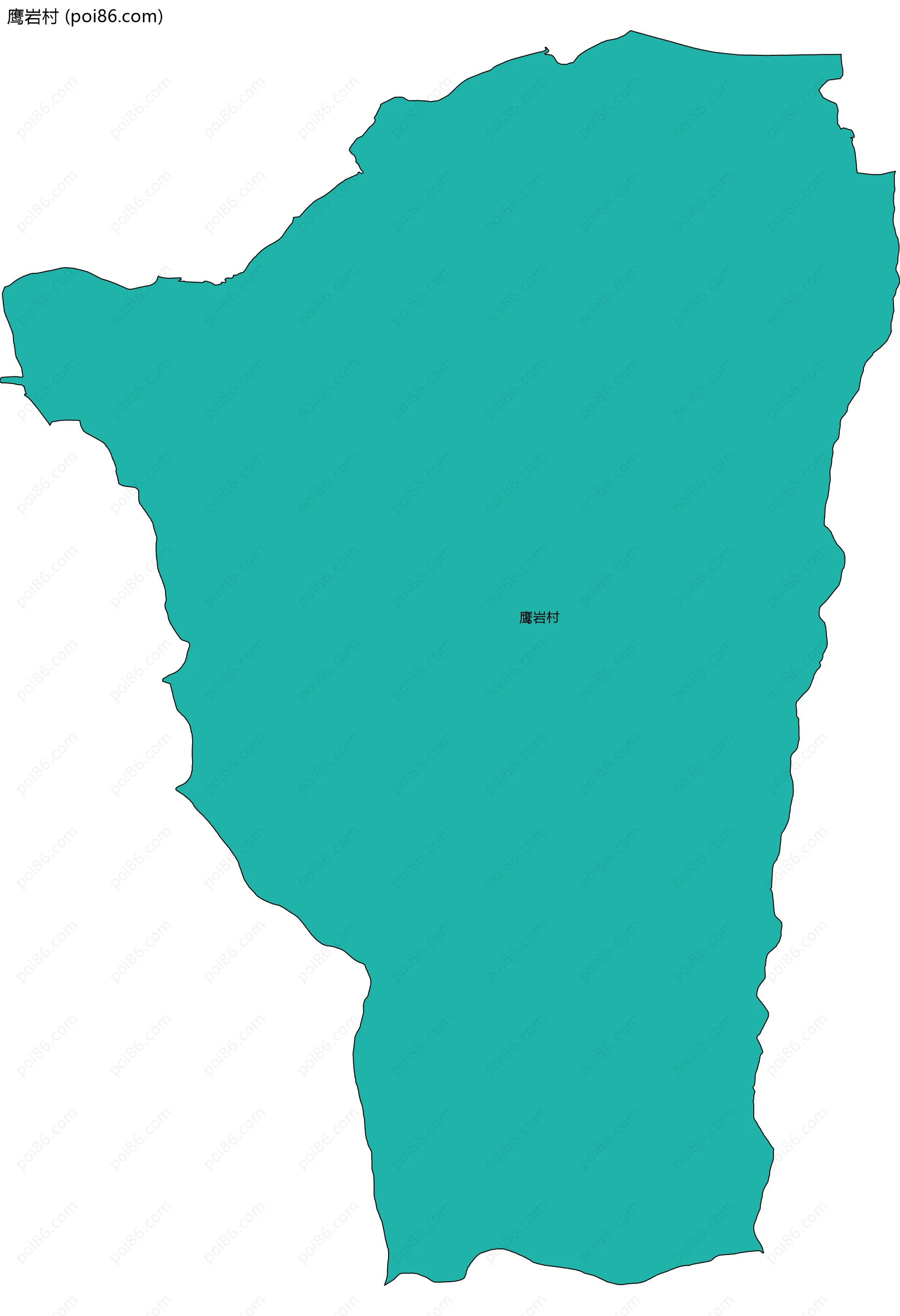 鹰岩村边界地图