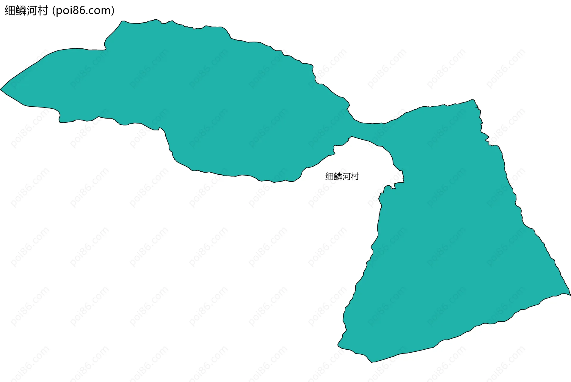 细鳞河村边界地图