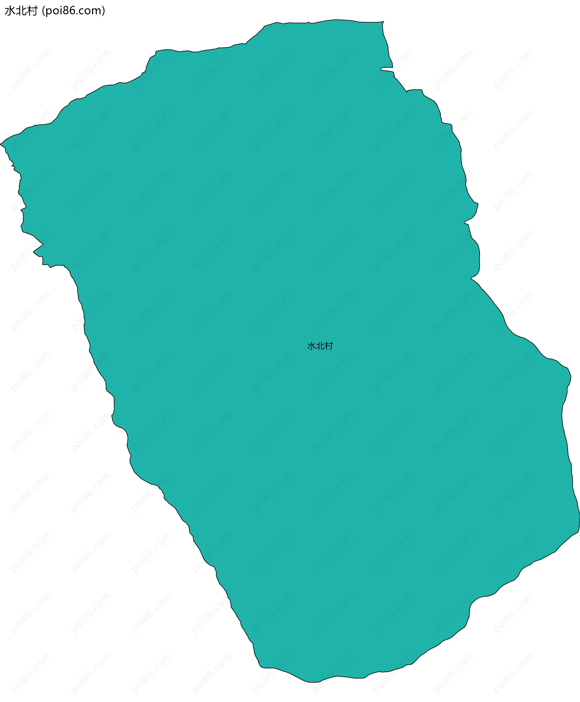 水北村边界地图