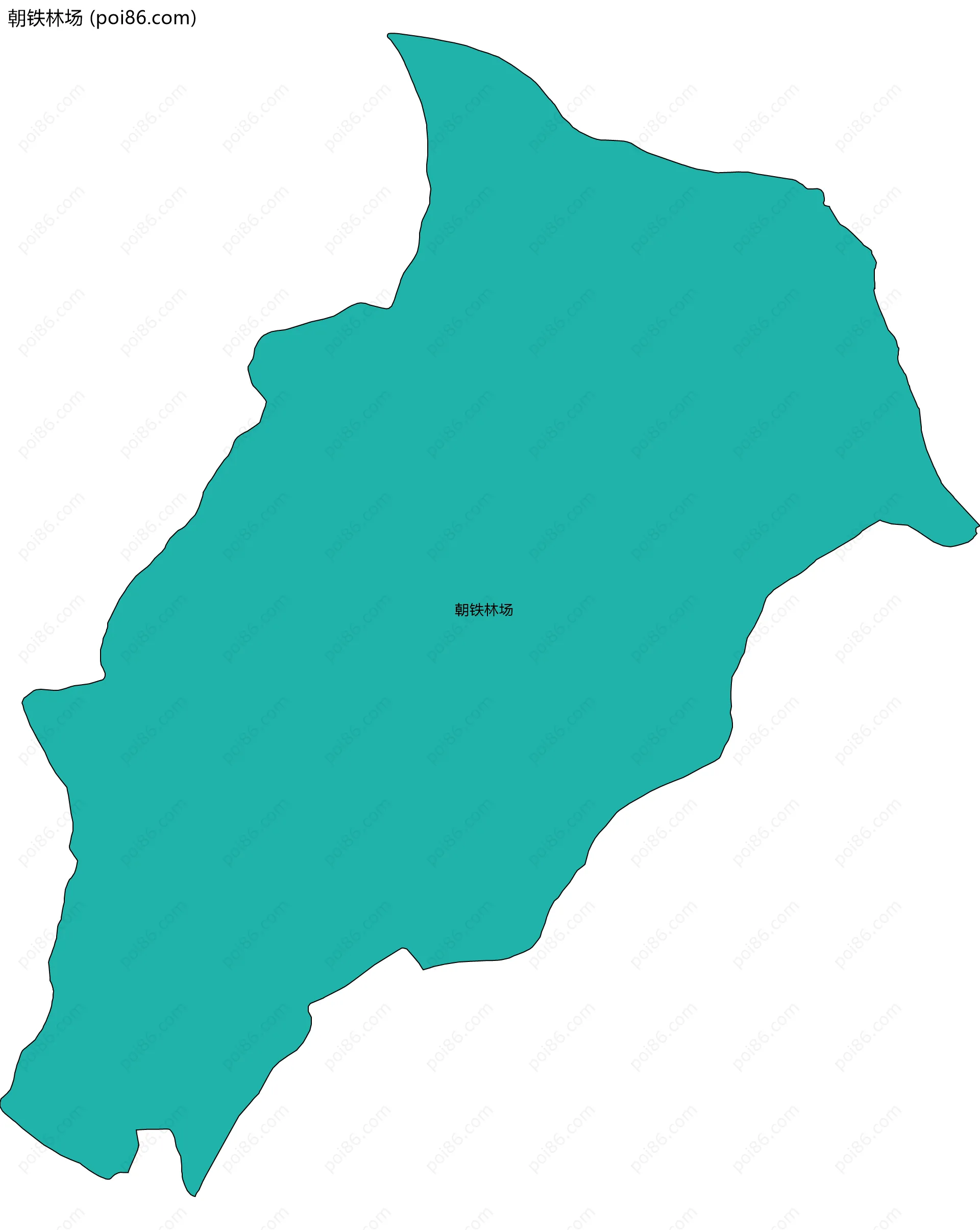 朝铁林场边界地图