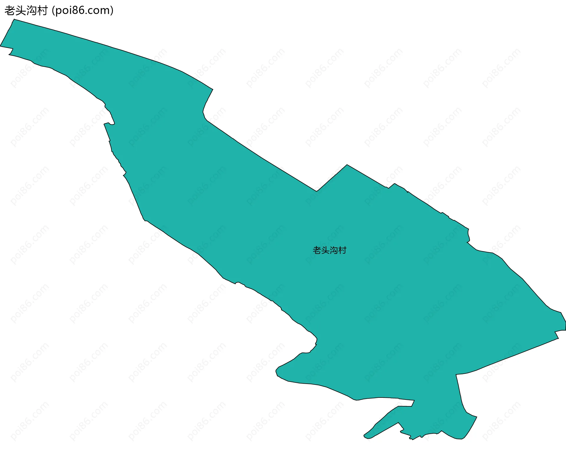 老头沟村边界地图