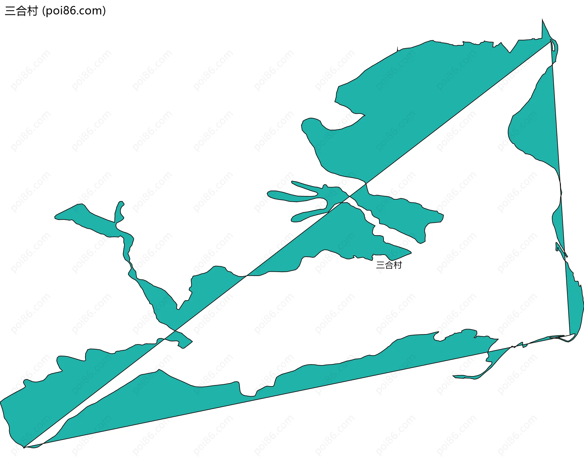 三合村边界地图