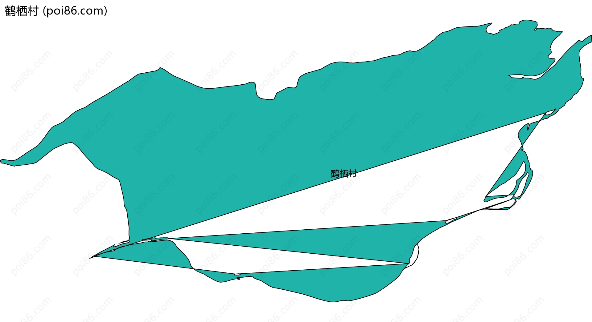 鹤栖村边界地图