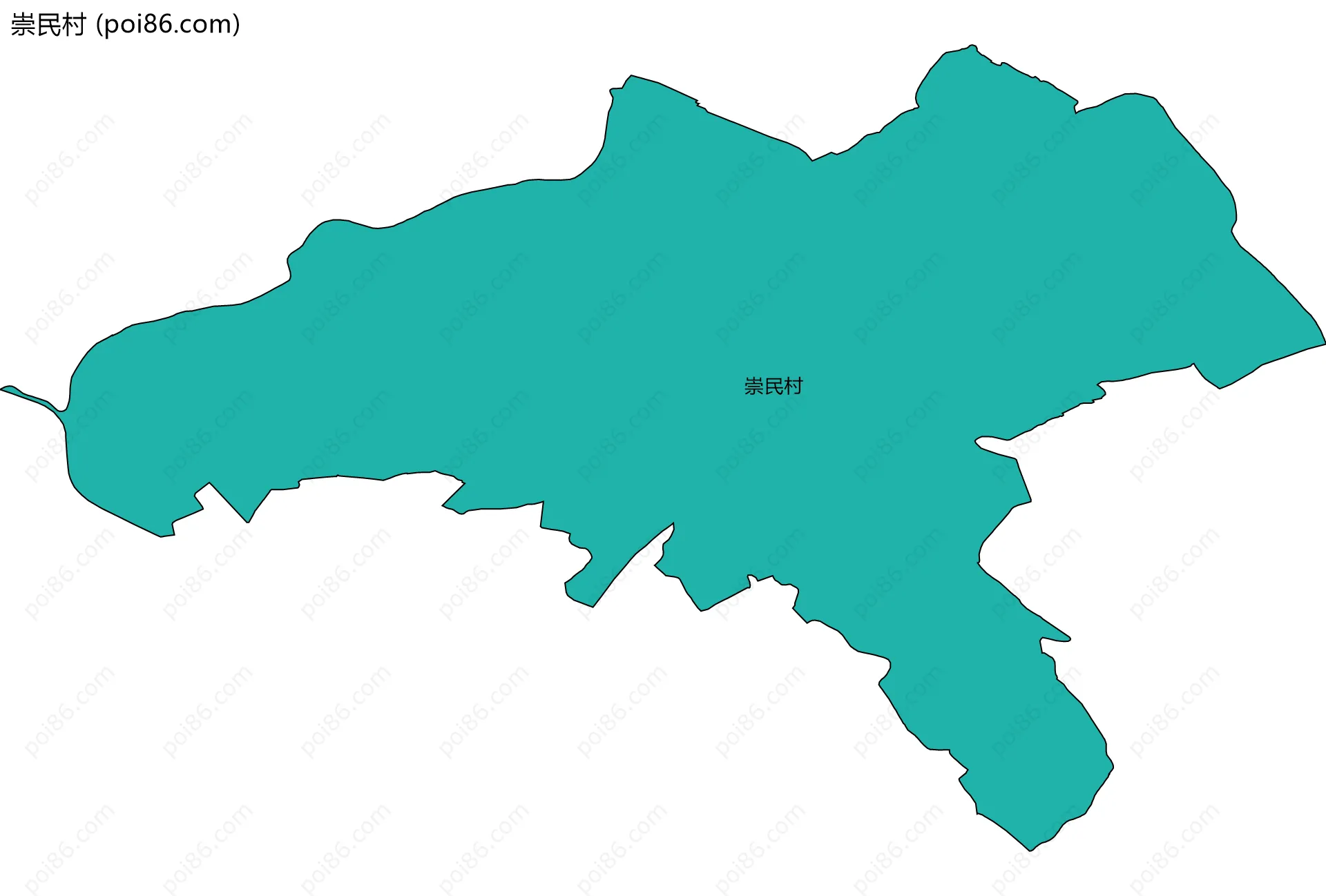 崇民村边界地图