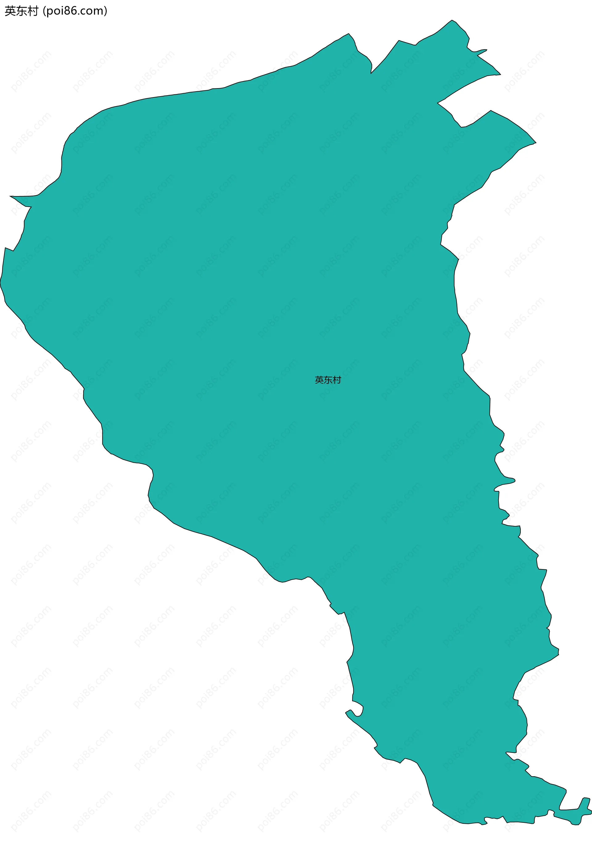 英东村边界地图