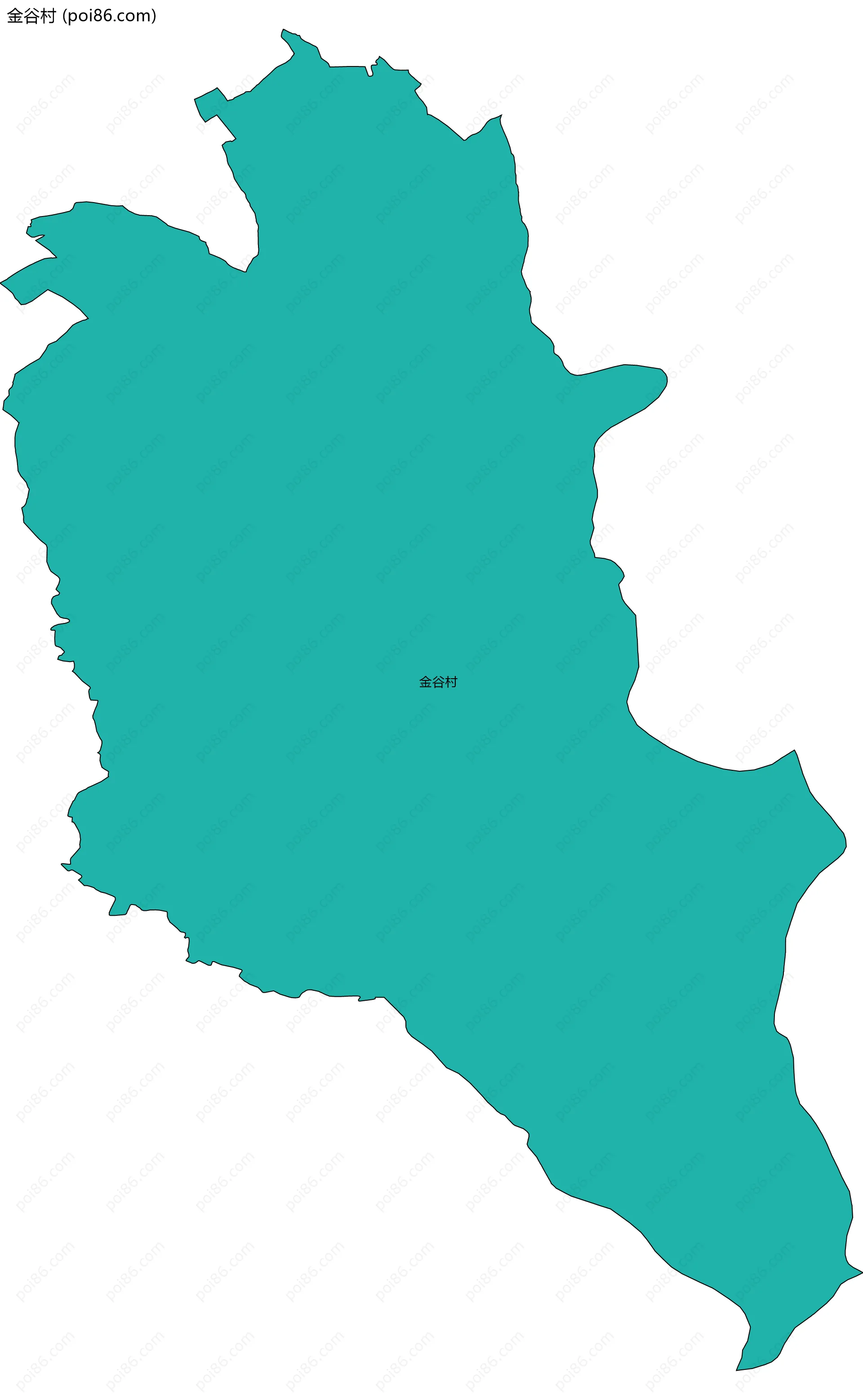 金谷村边界地图