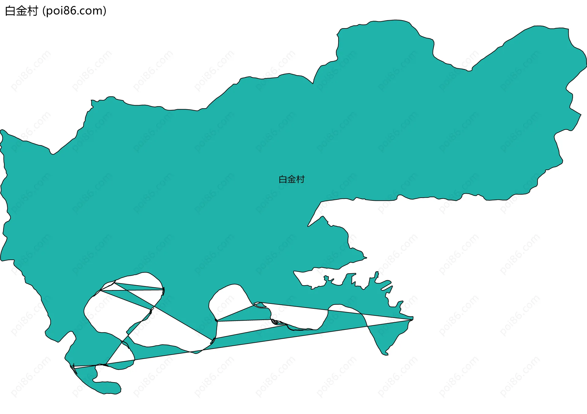 白金村边界地图