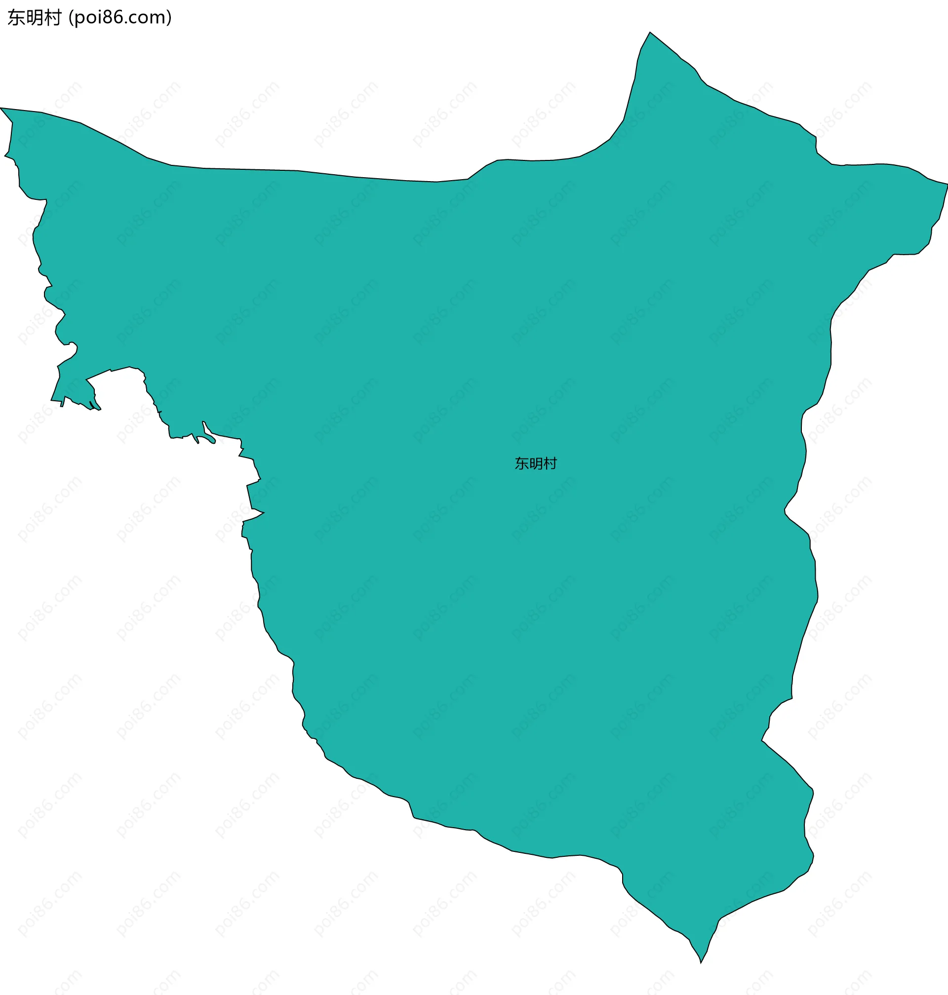 东明村边界地图