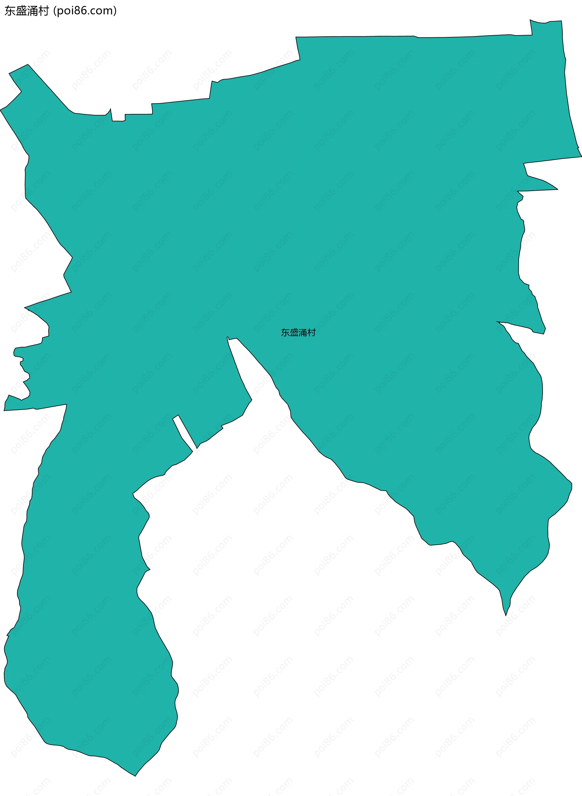 东盛涌村边界地图