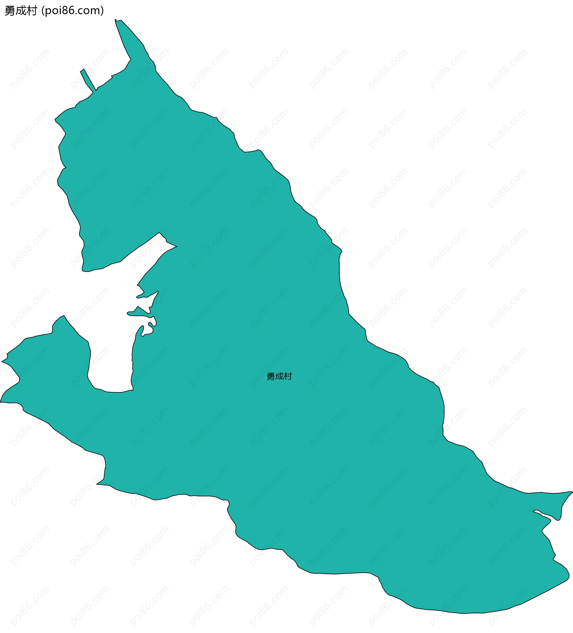 勇成村边界地图