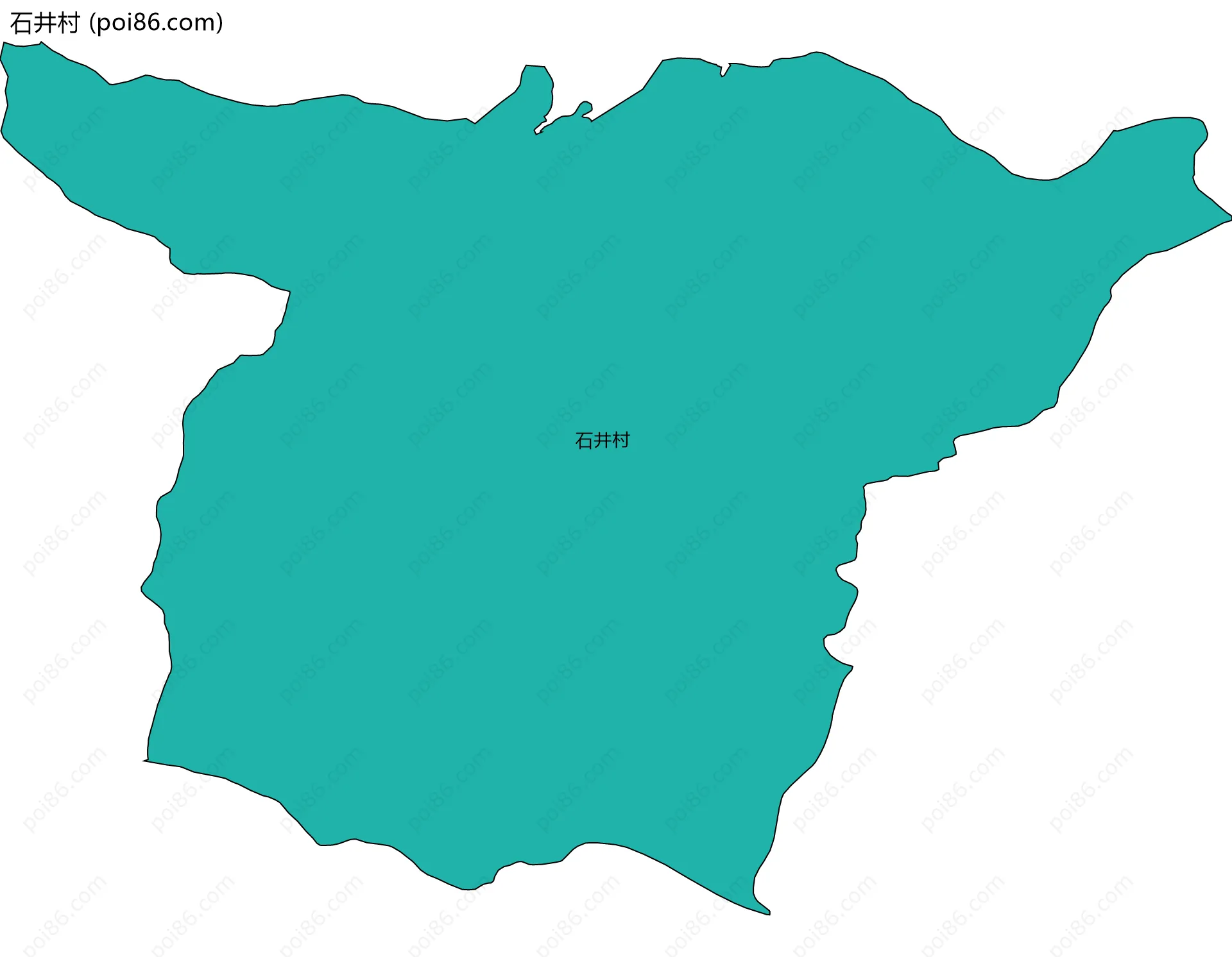 石井村边界地图