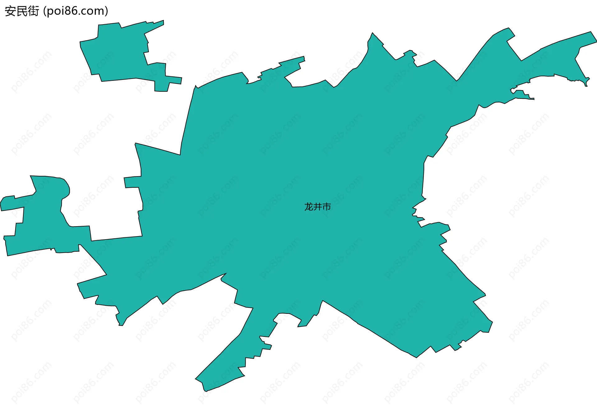 安民街边界地图(五级行政区划)