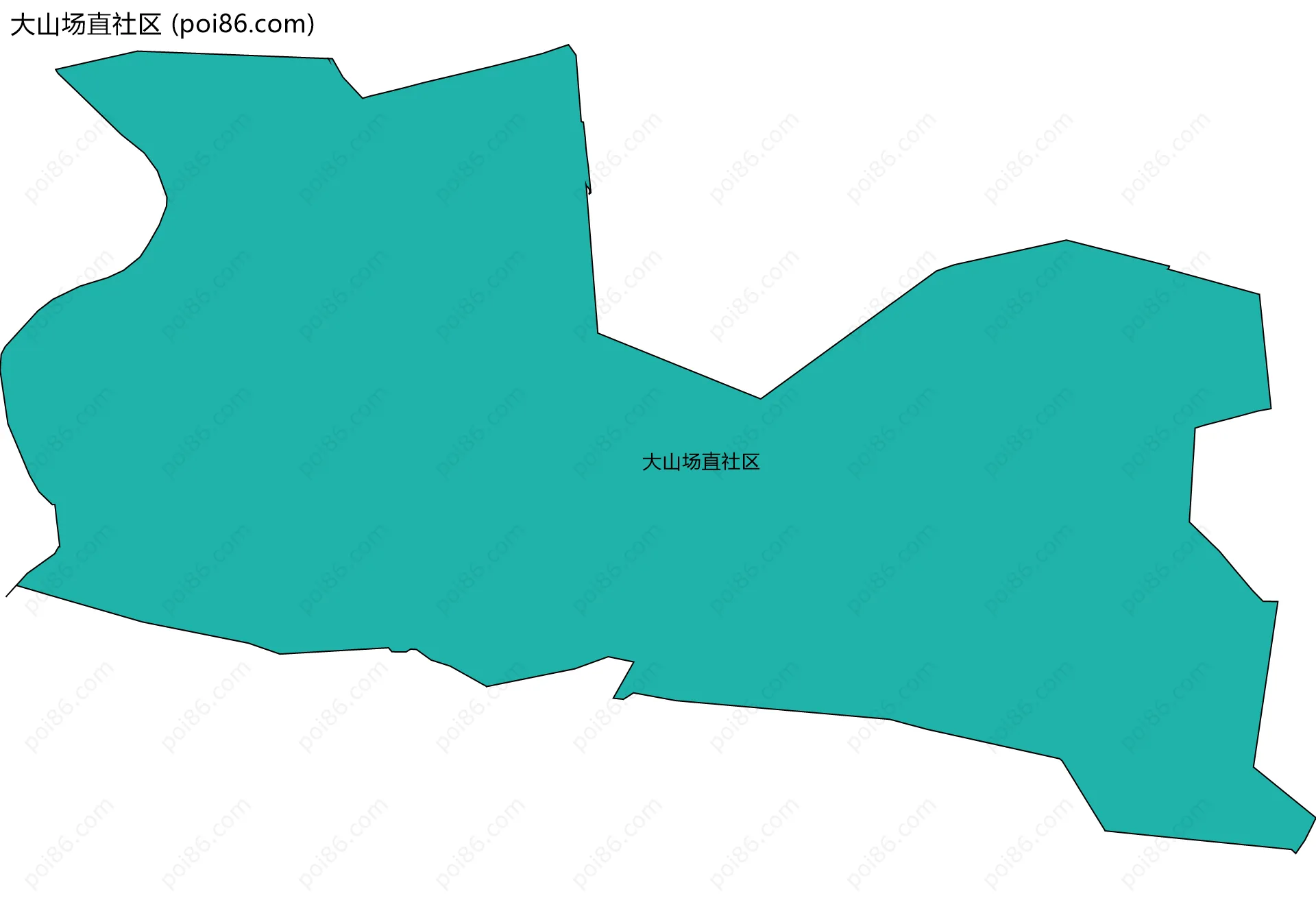 大山场直社区边界地图