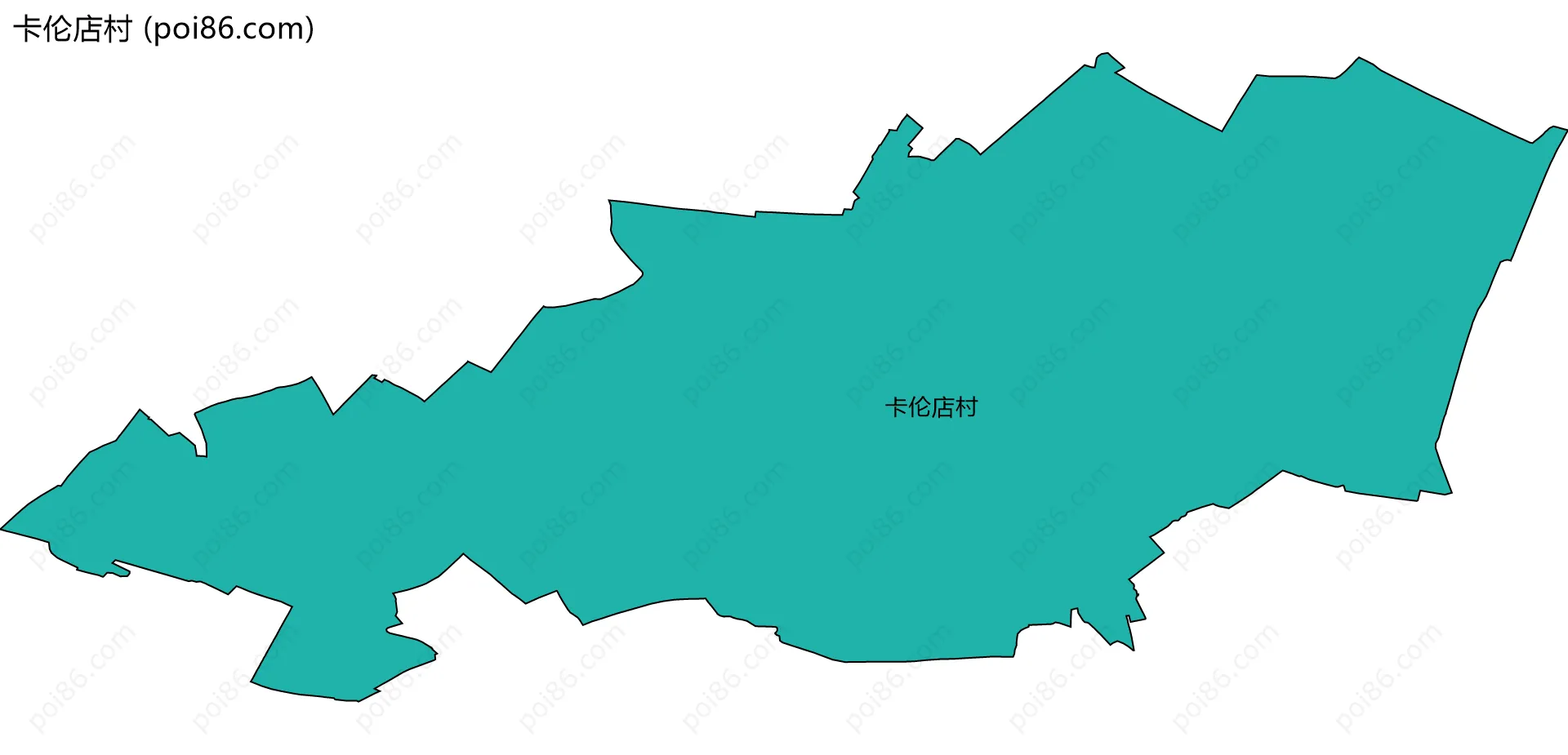 卡伦店村边界地图