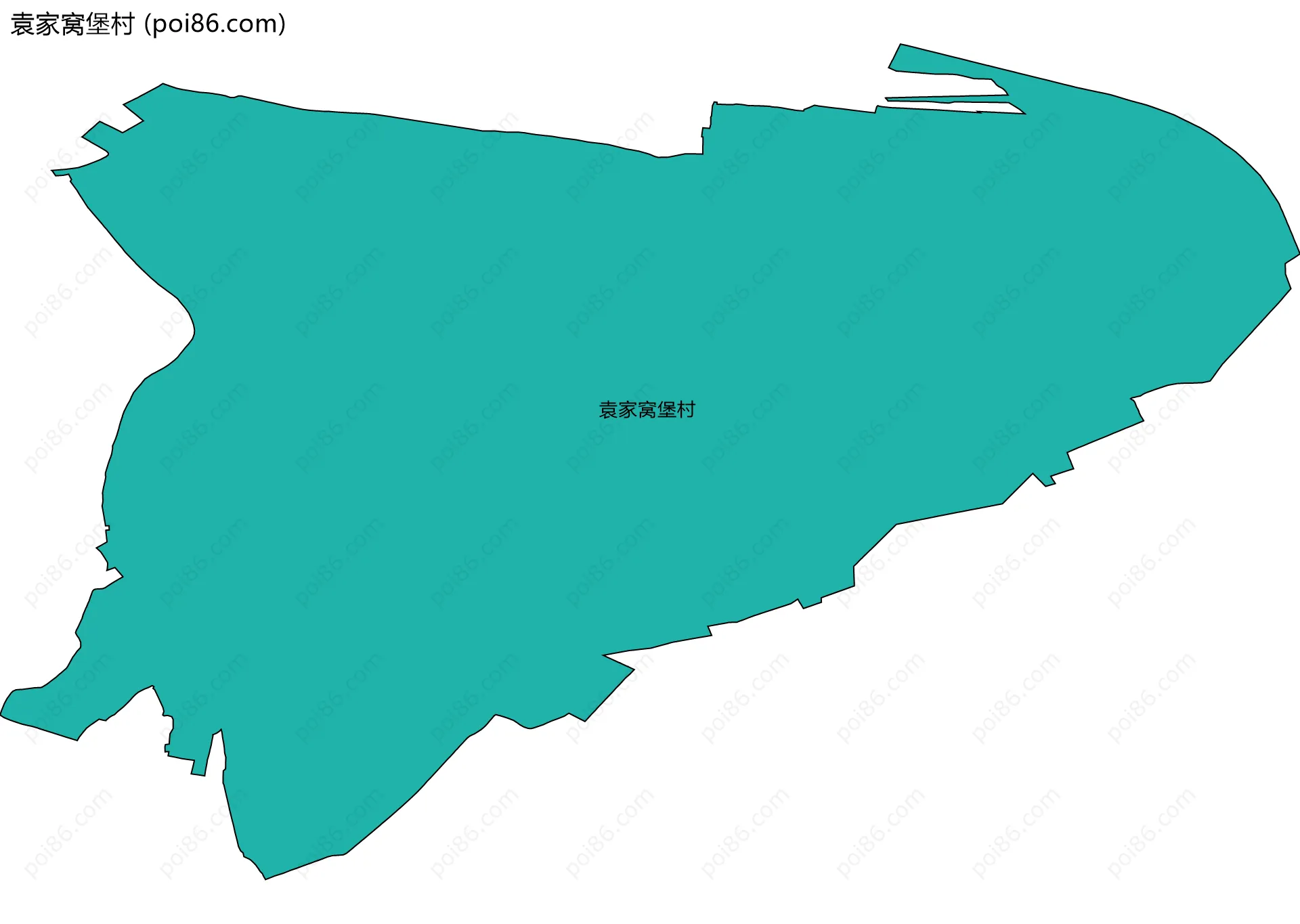 袁家窝堡村边界地图