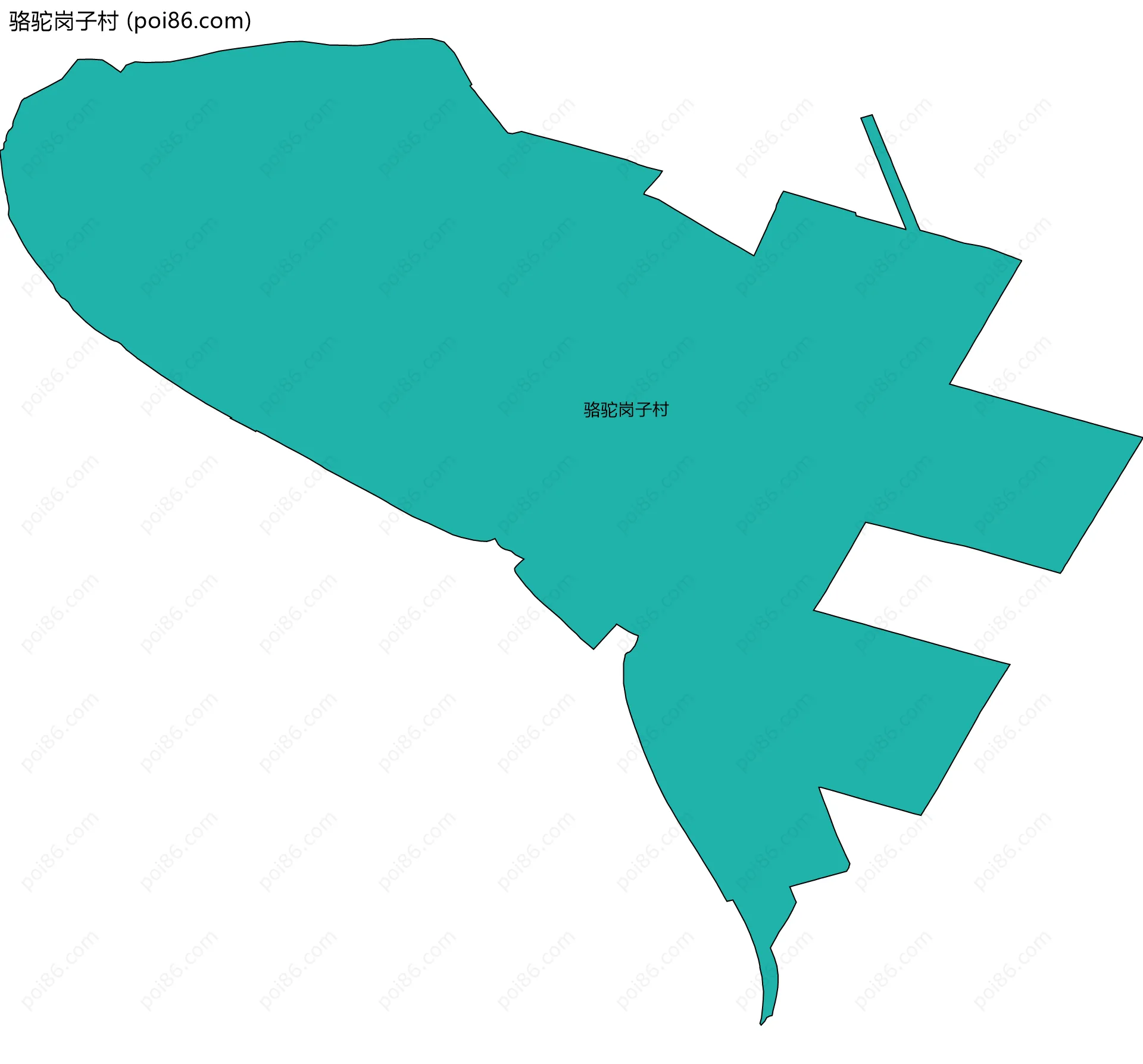 骆驼岗子村边界地图