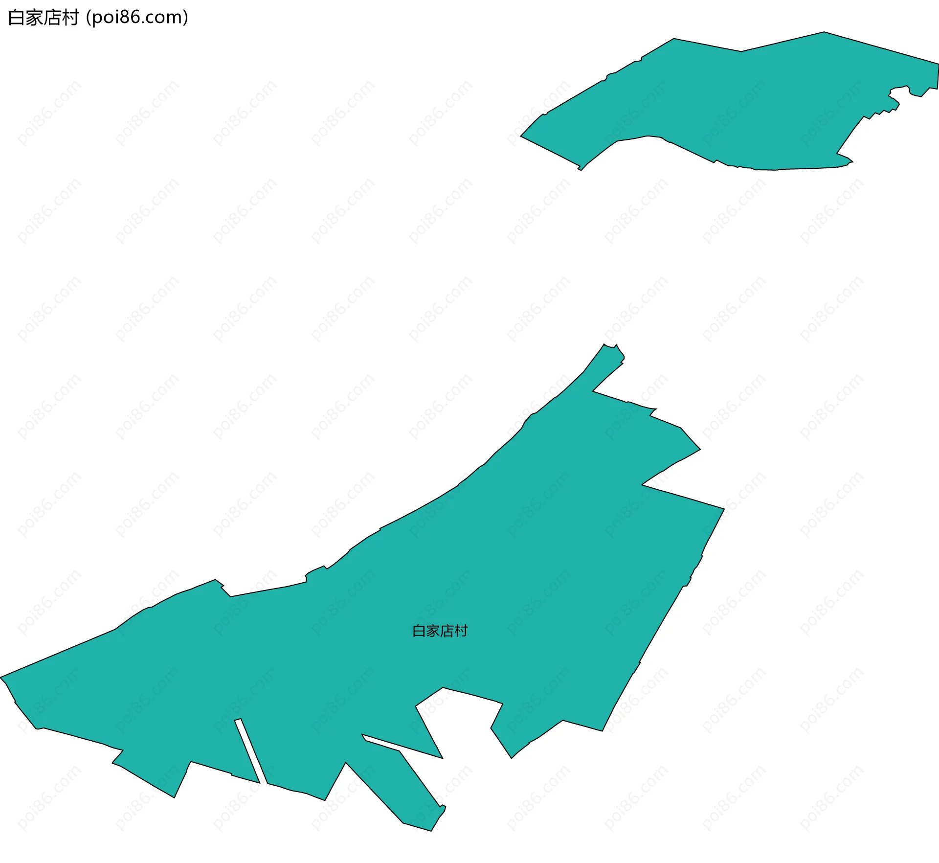 白家店村边界地图